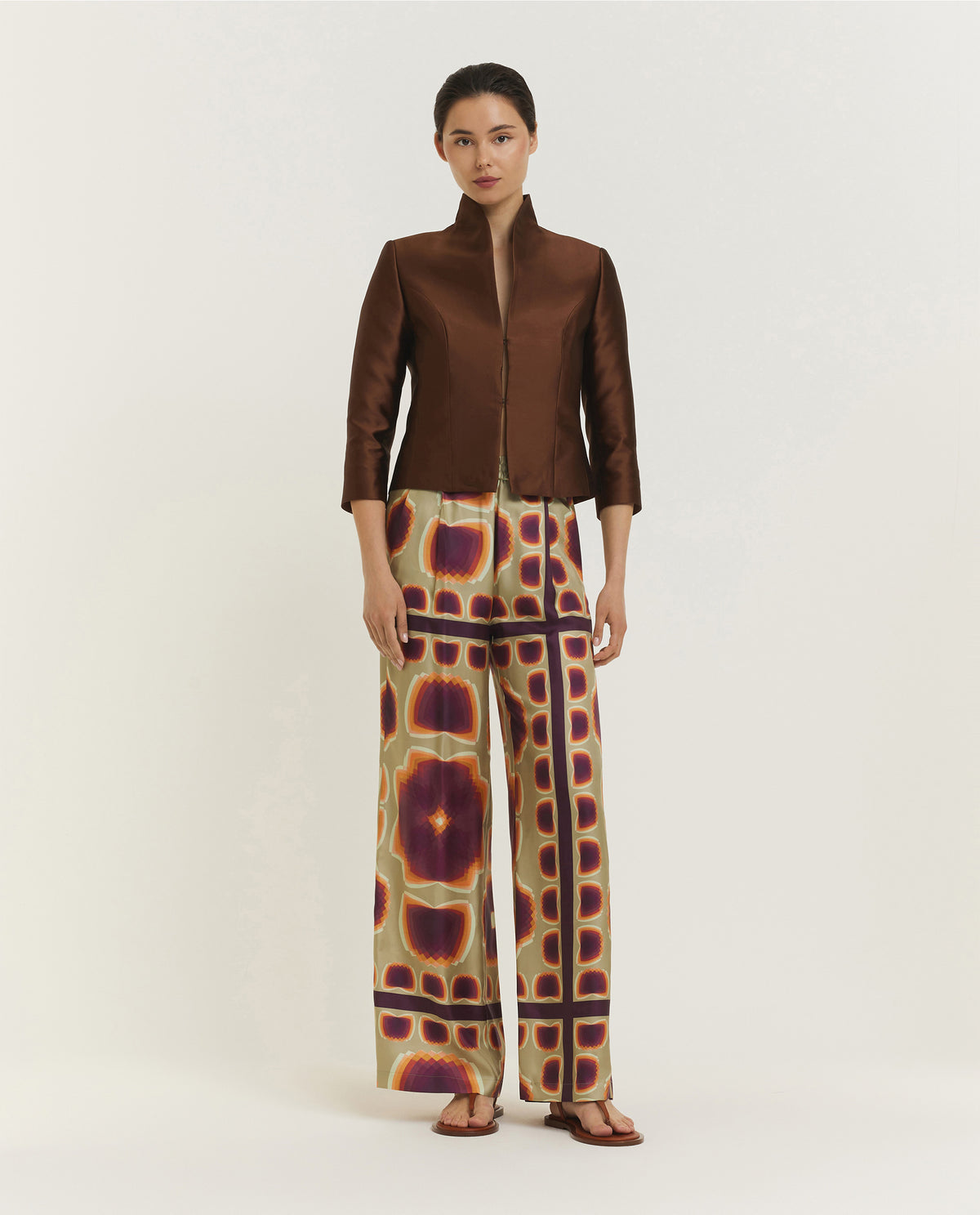 Silk Patterned Trousers