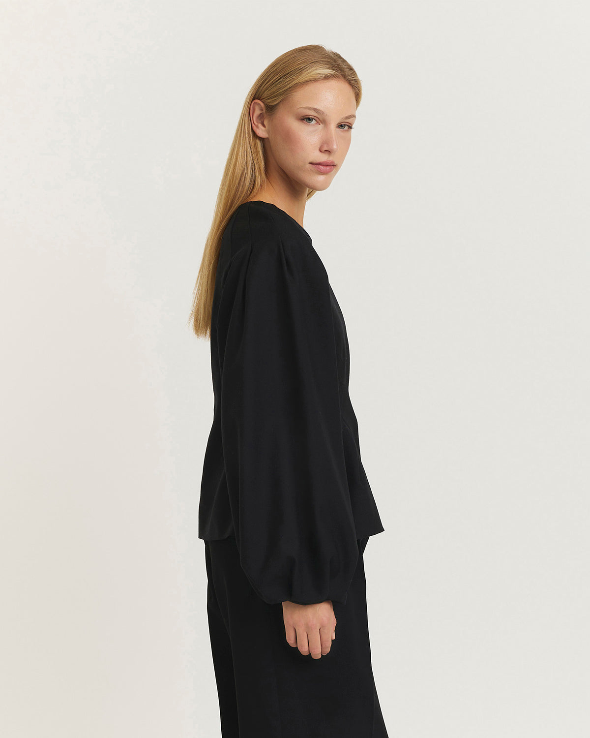 Top with balloon sleeves