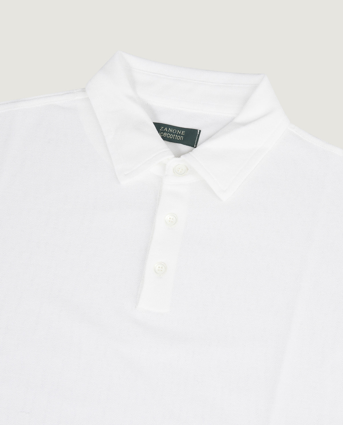 Pique Ice Cotton Polo - Wit