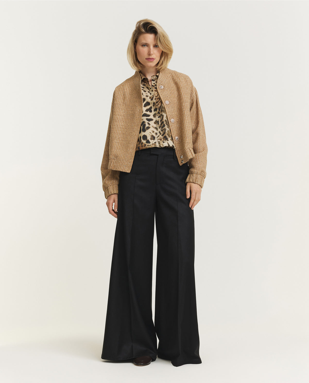 Wool Silk Bomber Jacket