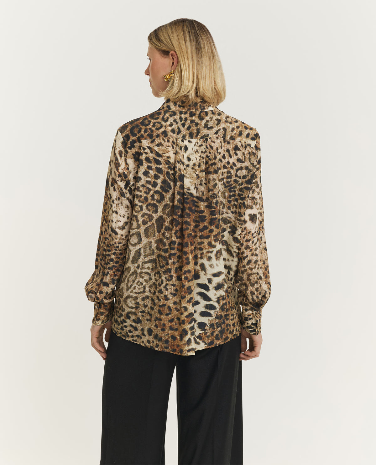 Silk Leopard Blouse