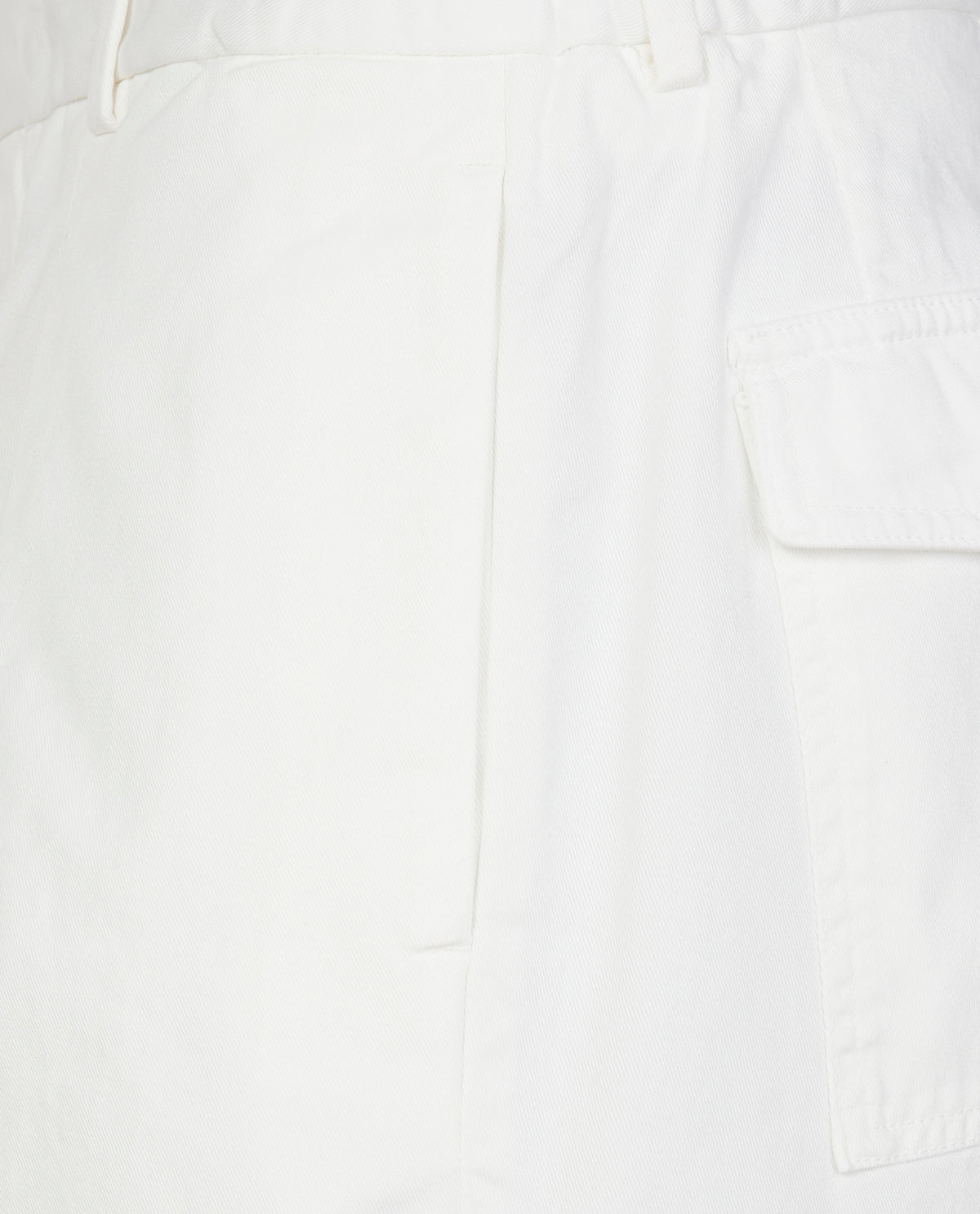 Geplooide Katoenen Shorts - Wit