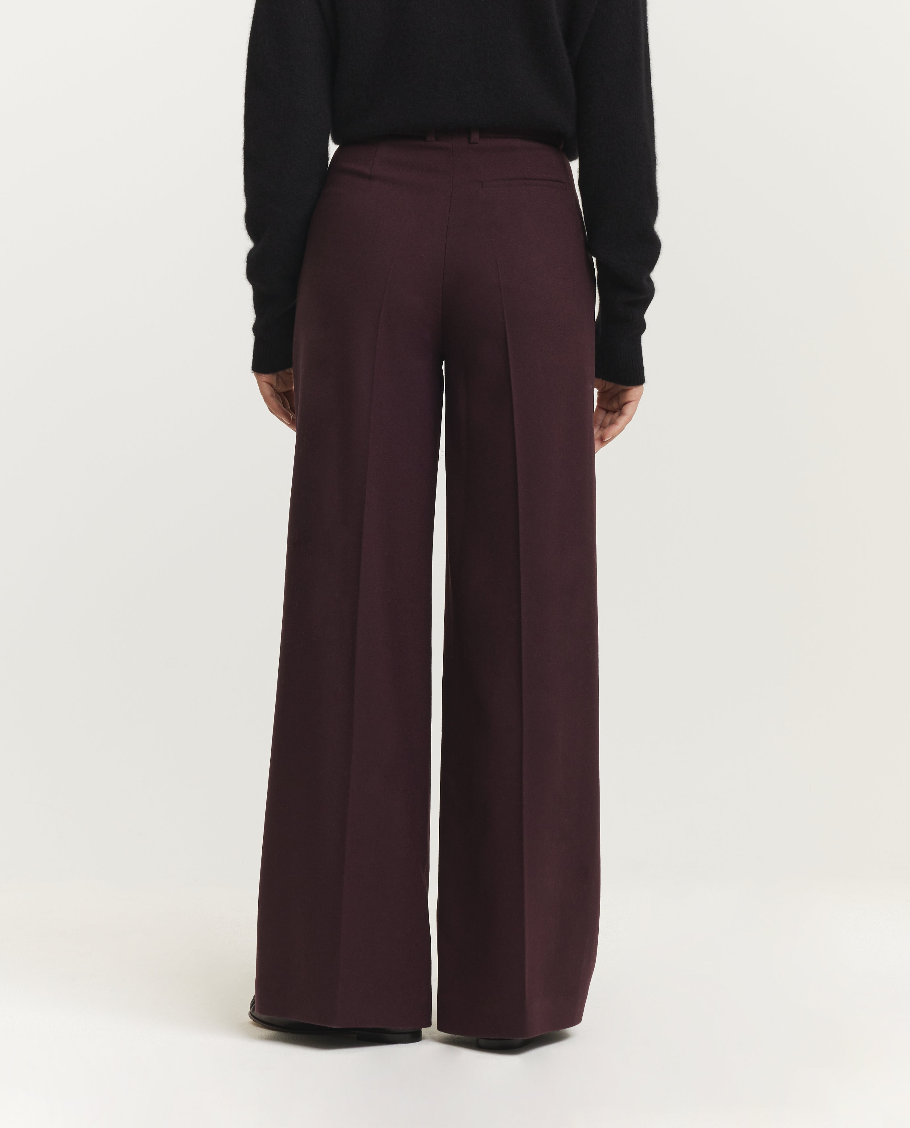 Alana Flannel Stretch Pantalon - Paars