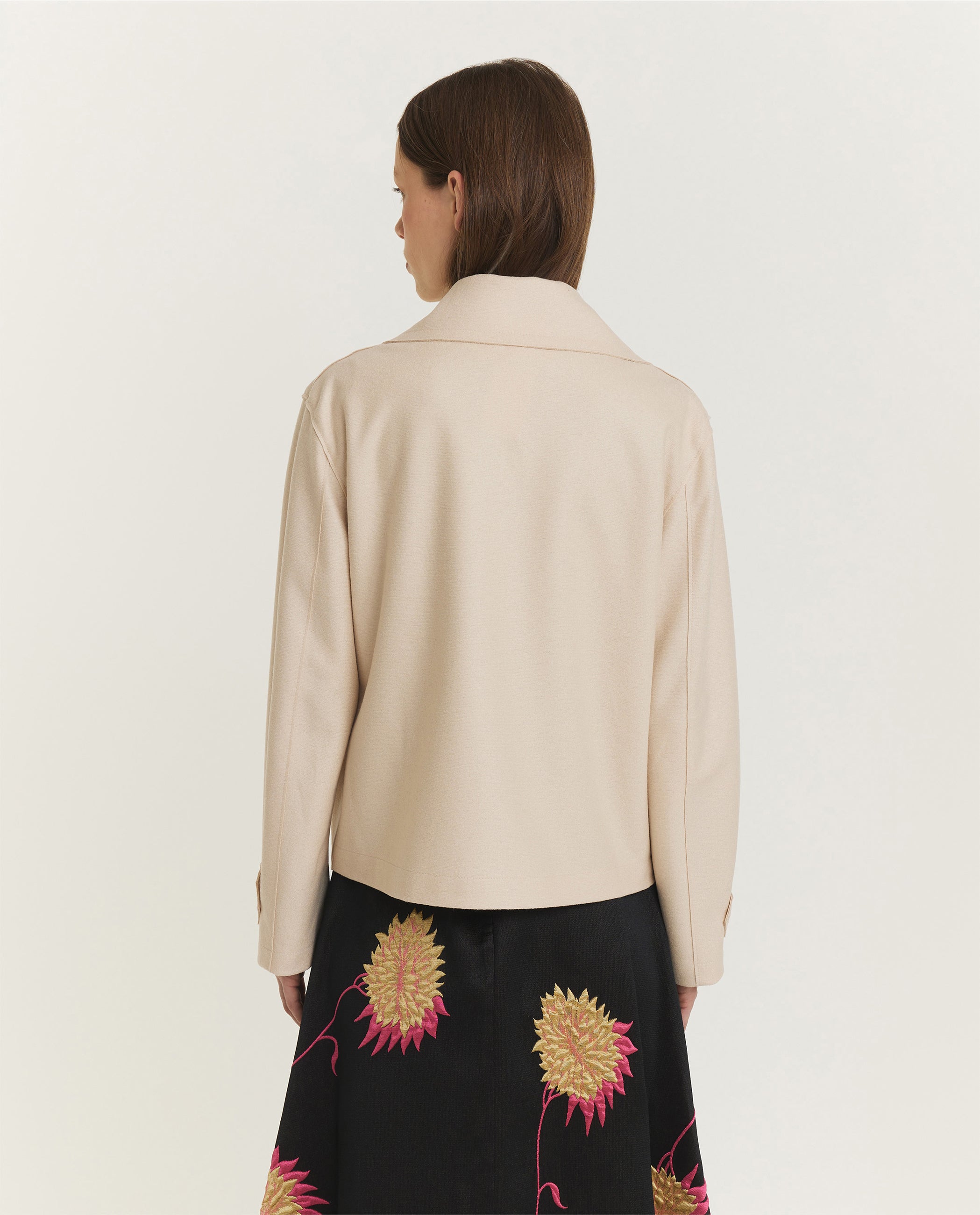 Korte Wollen Jas - Lichtbruin