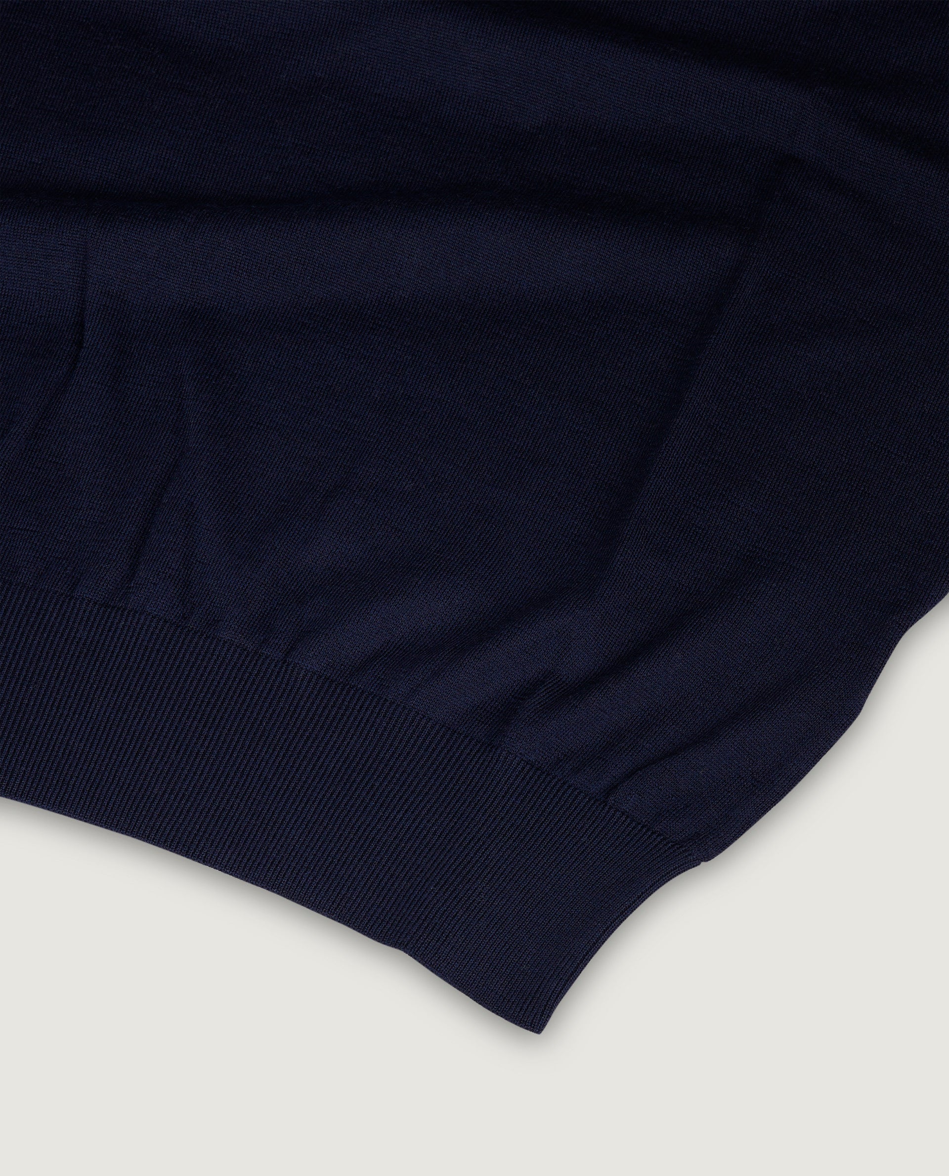 Wol Blend Polo - Donkerblauw