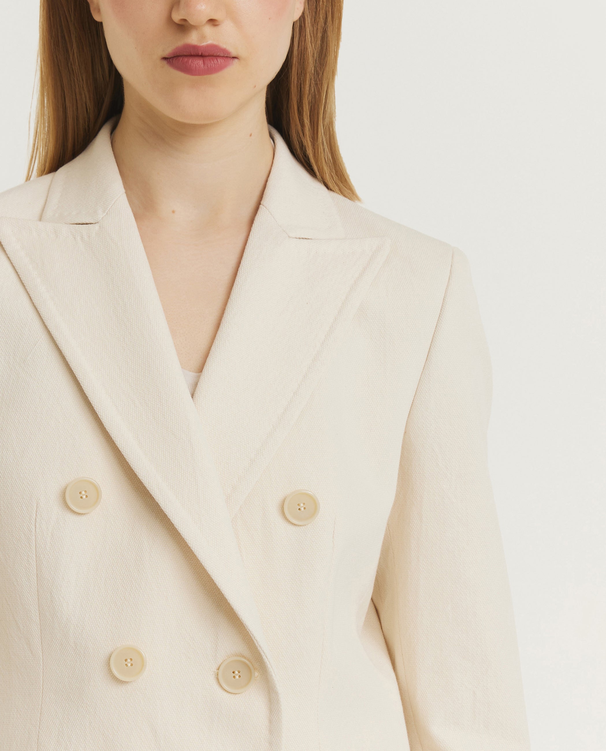 Cotton Double-Breasted Blazer