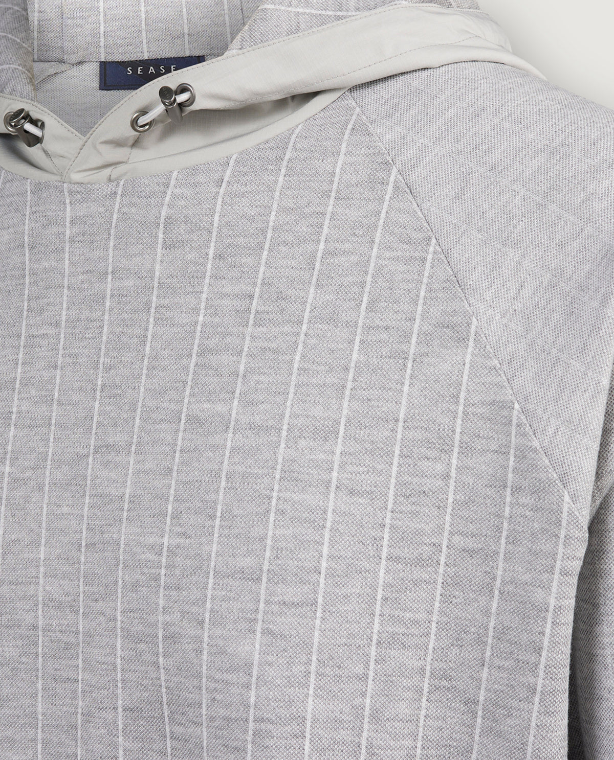 Krijtstreep Hoodie - Lichtgrijs