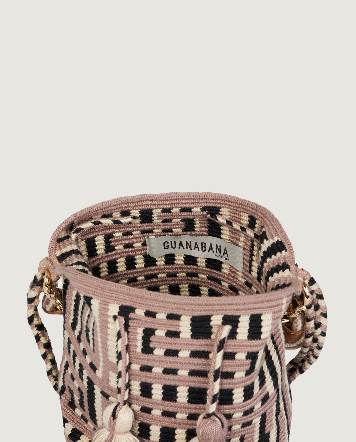 Macramé Crossbody Tas - Roze