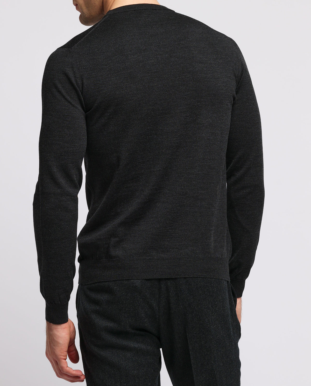 Ronde Hals Trui - Donkergrijs