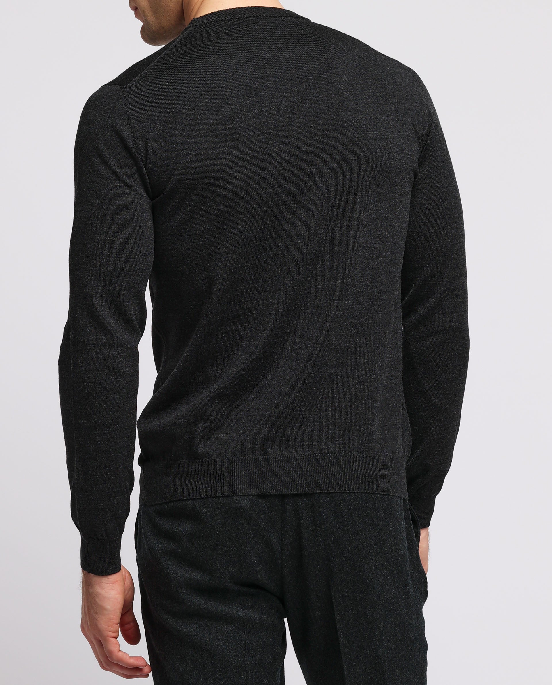 Ronde Hals Trui - Donkergrijs