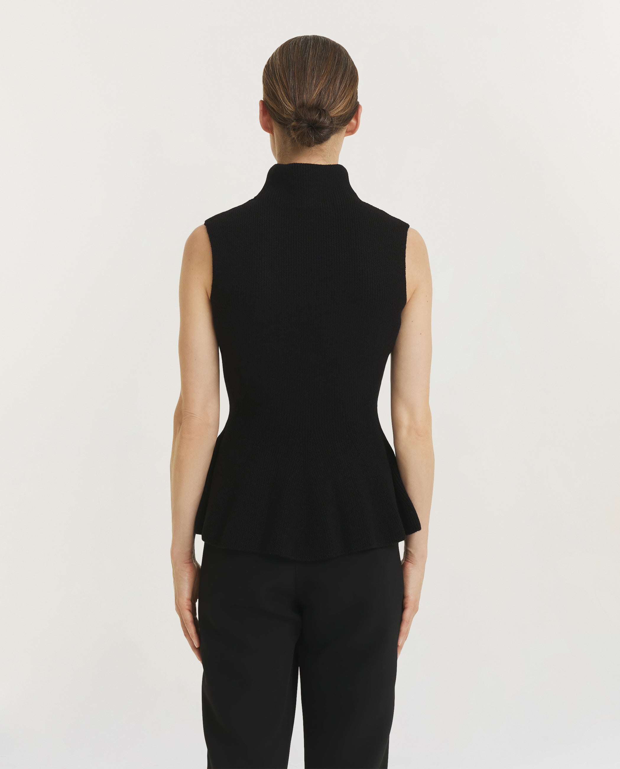 Sculptural Sleeveless Knitted Top