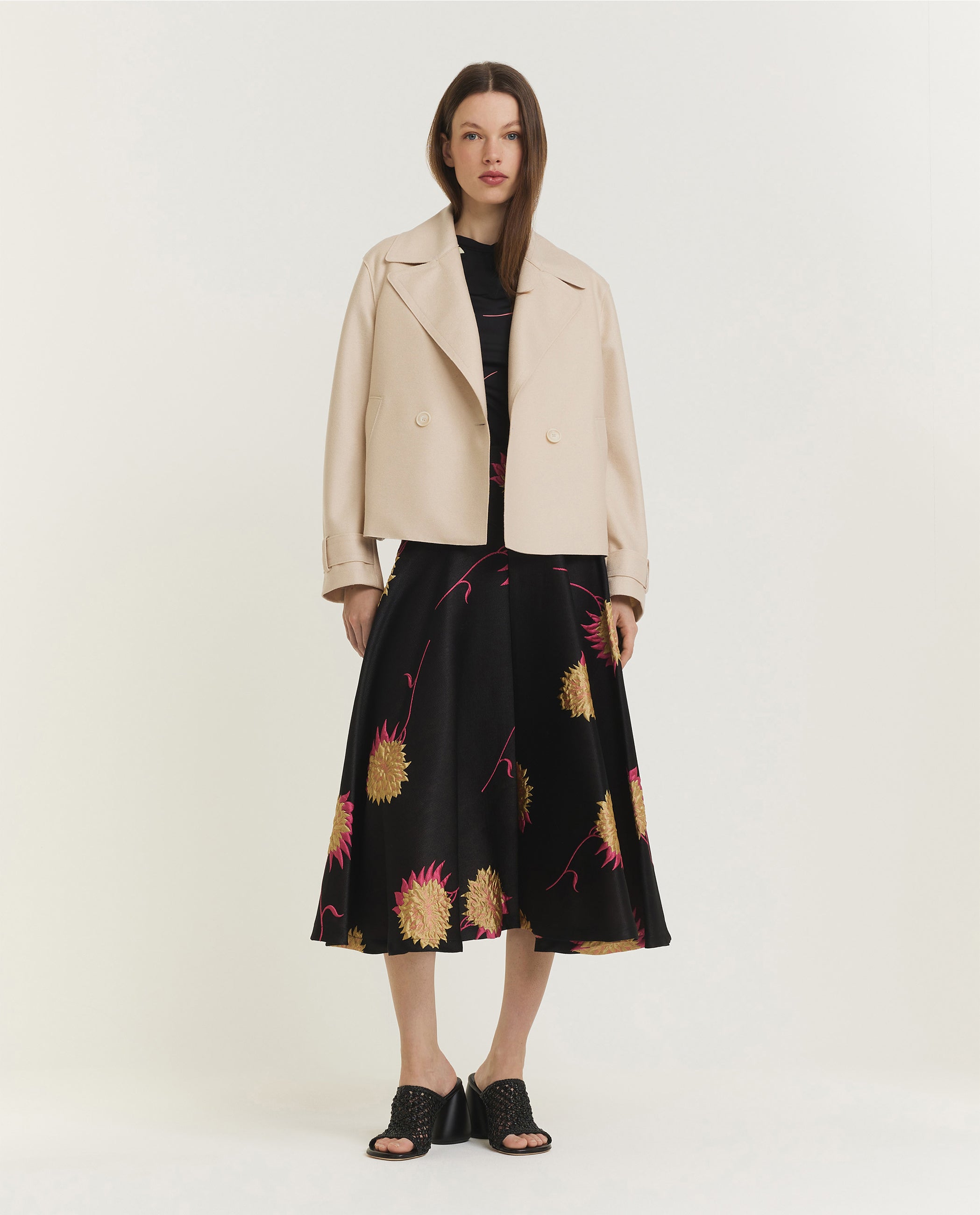 Korte Wollen Jas - Lichtbruin