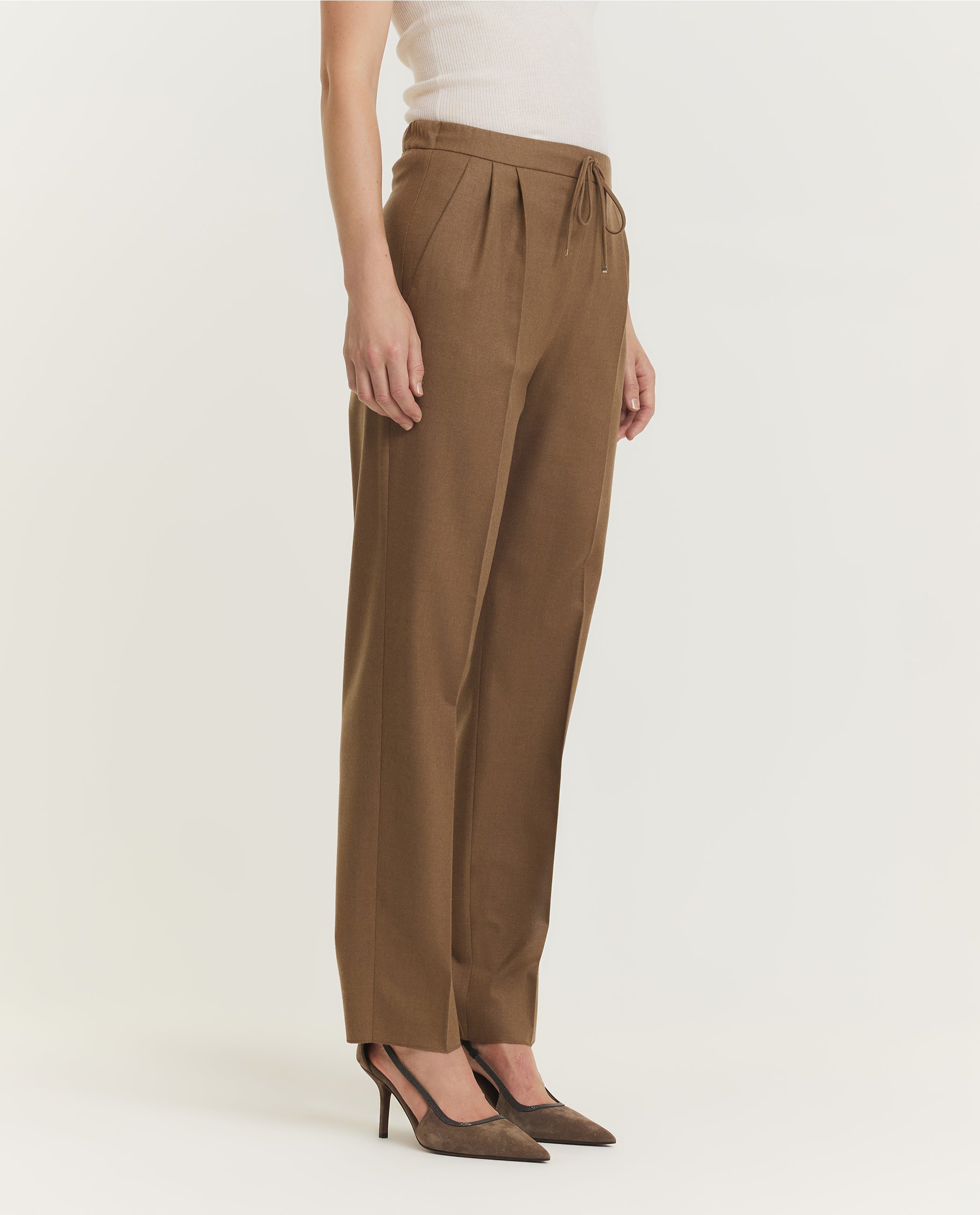 Cashmere Gatti Broek - Bruin