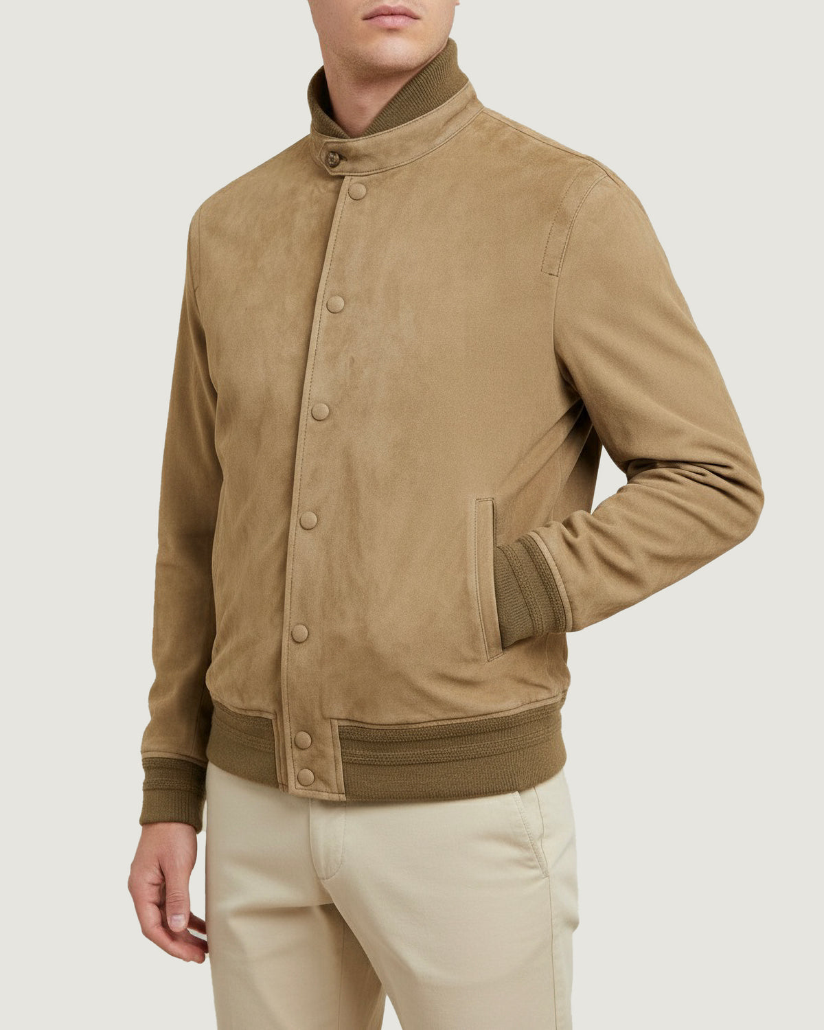 Suede Bomber Jacket