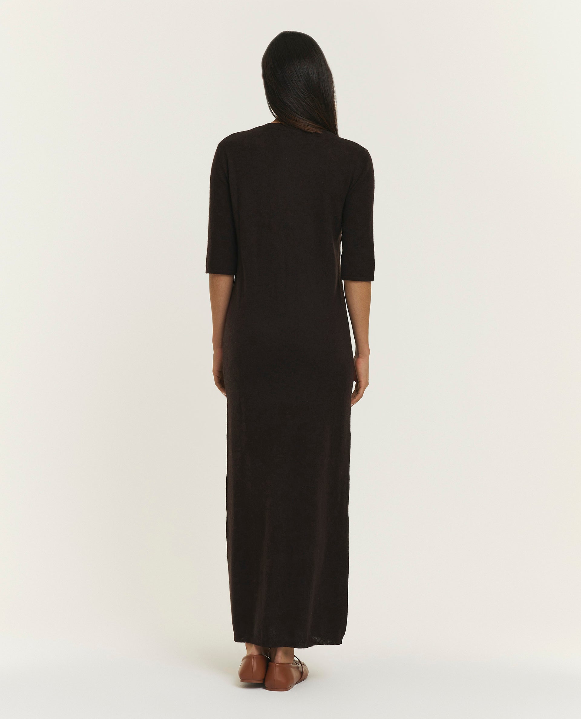 Cashmere Jurk - Bruin