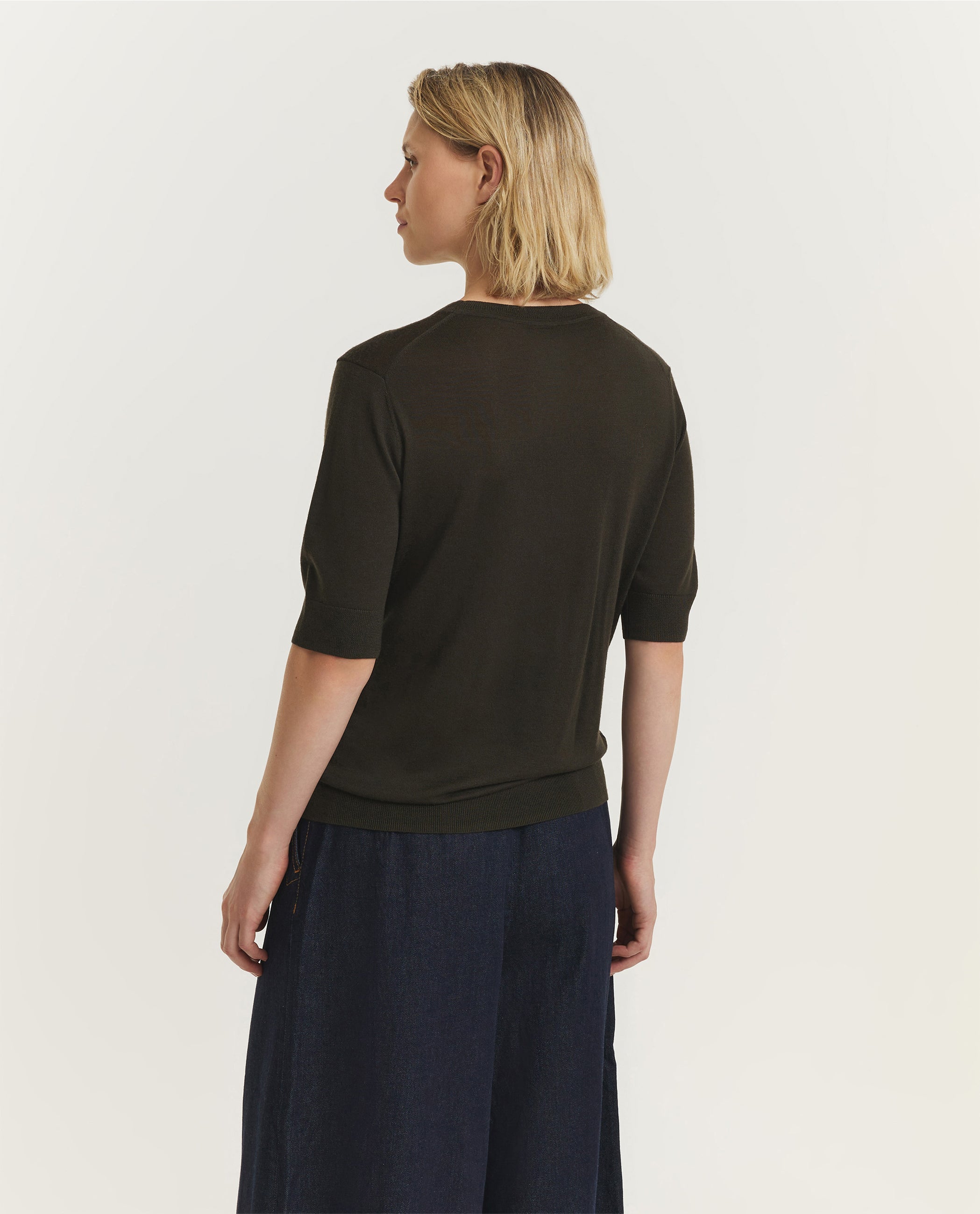 Wool Short Sleeved Sweater