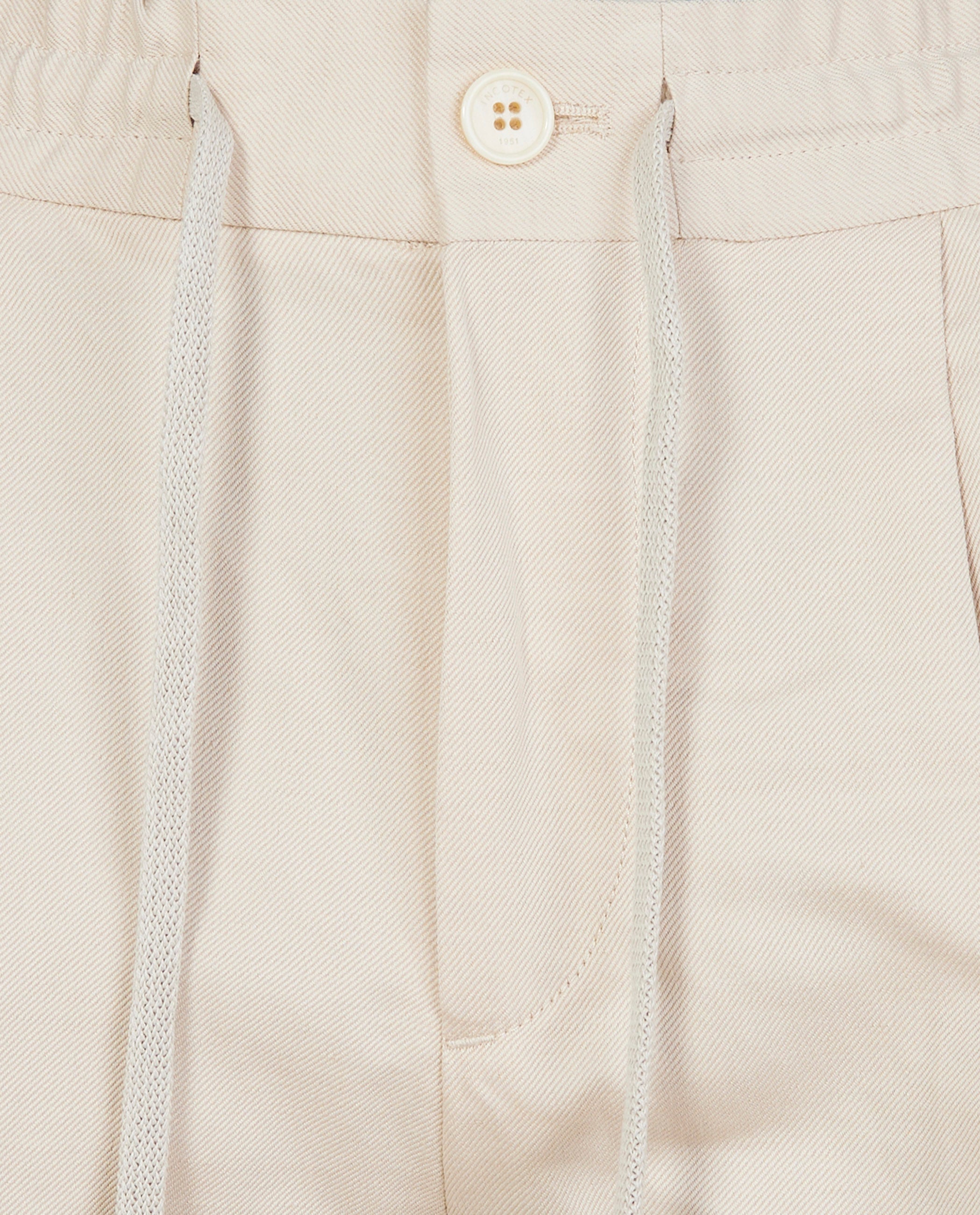 Pleated Cotton Shorts