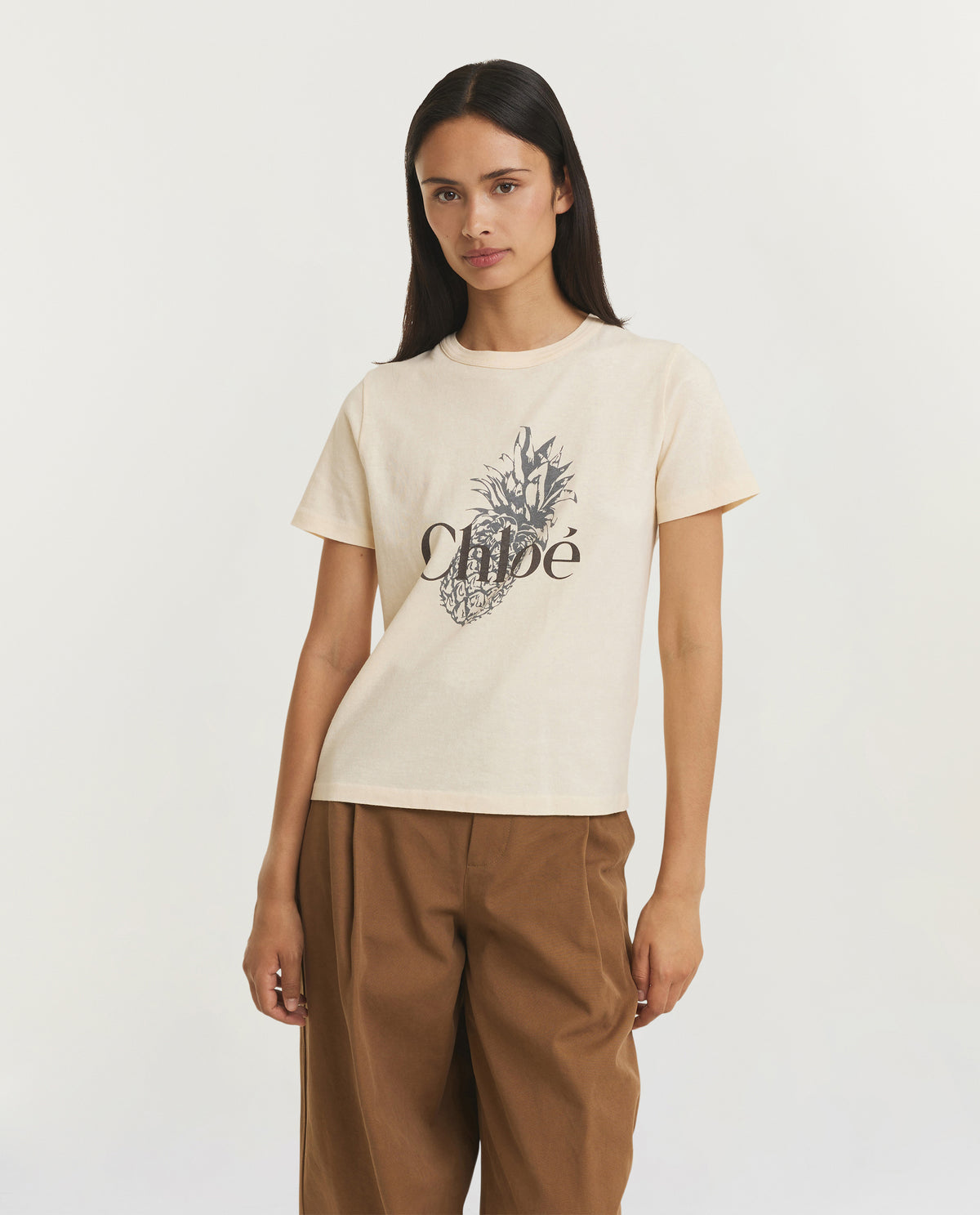 Baby Fit Logo T-Shirt - Ecru