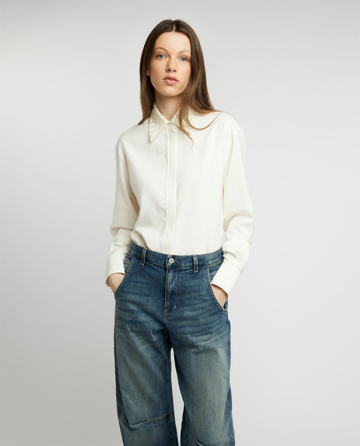 Cotton-silk blouse