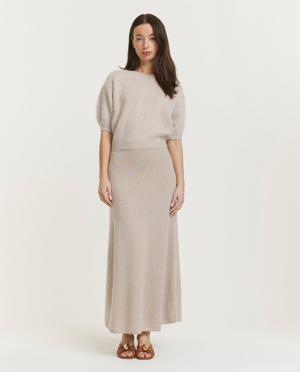 Juniper Korte Mouwen Trui - Lichtgrijs