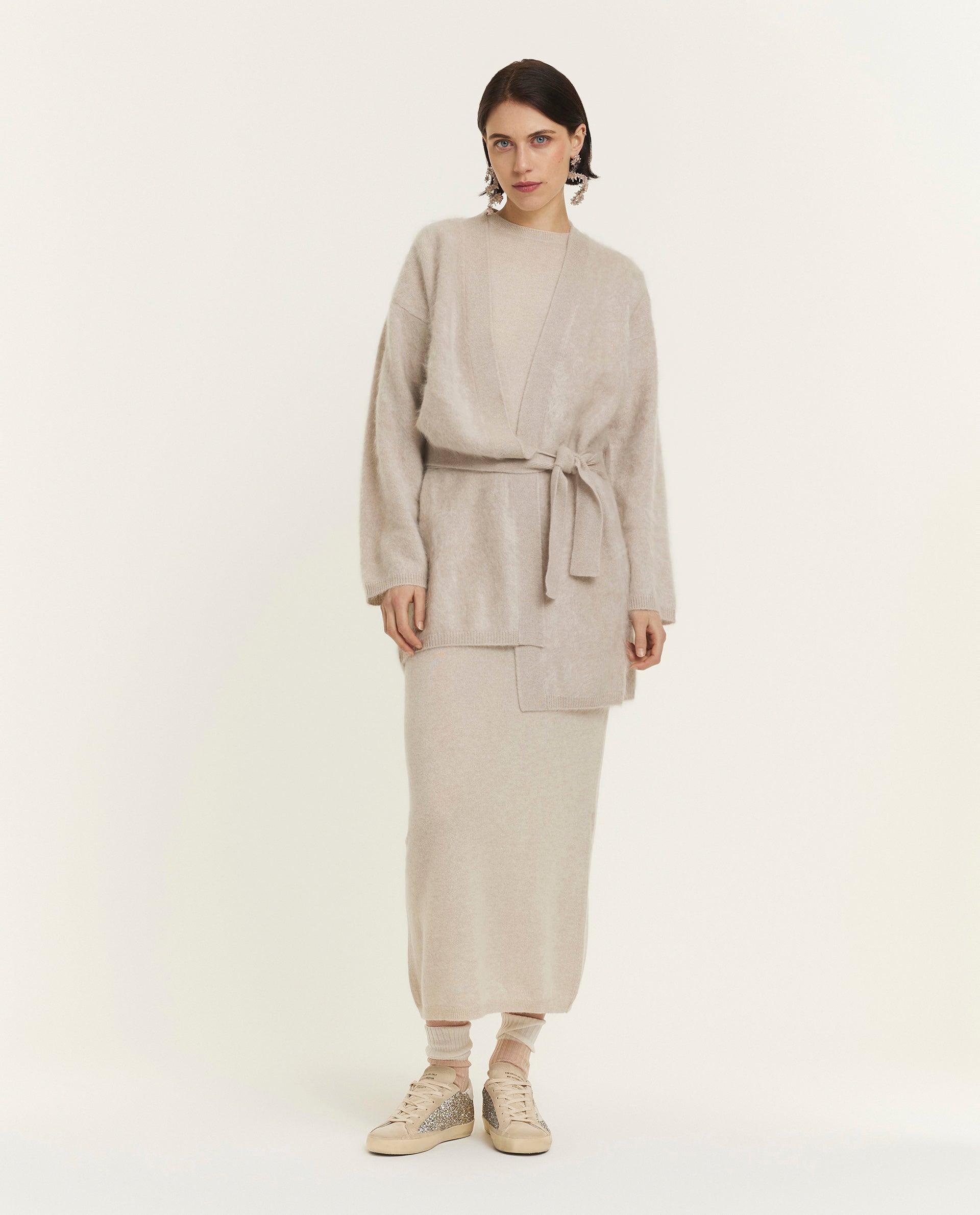 Cashmere Jurk - Ecru