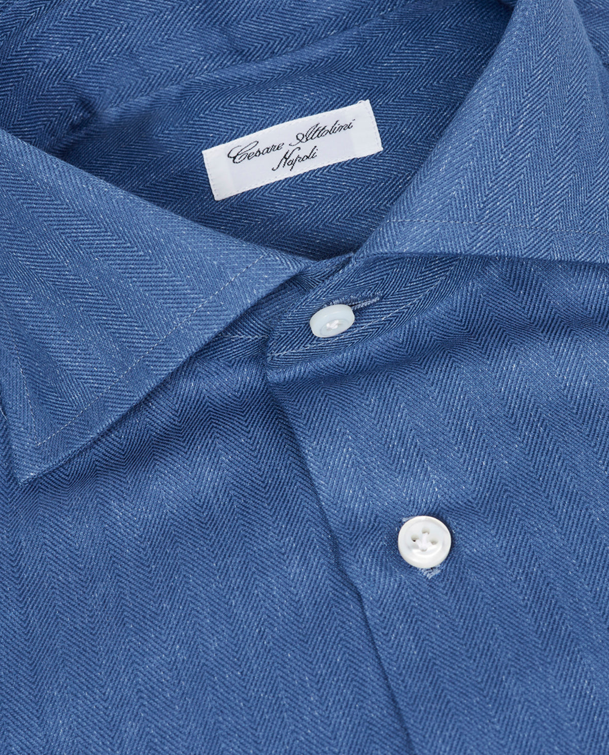 Katoen Cashmere Shirt - Lichtblauw