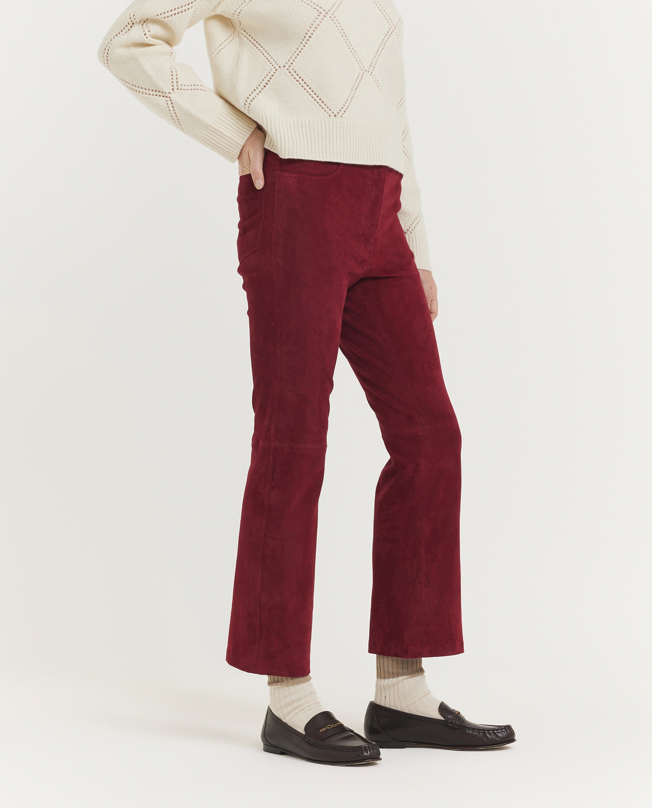 Duke Suede Stretch Broek - Rood