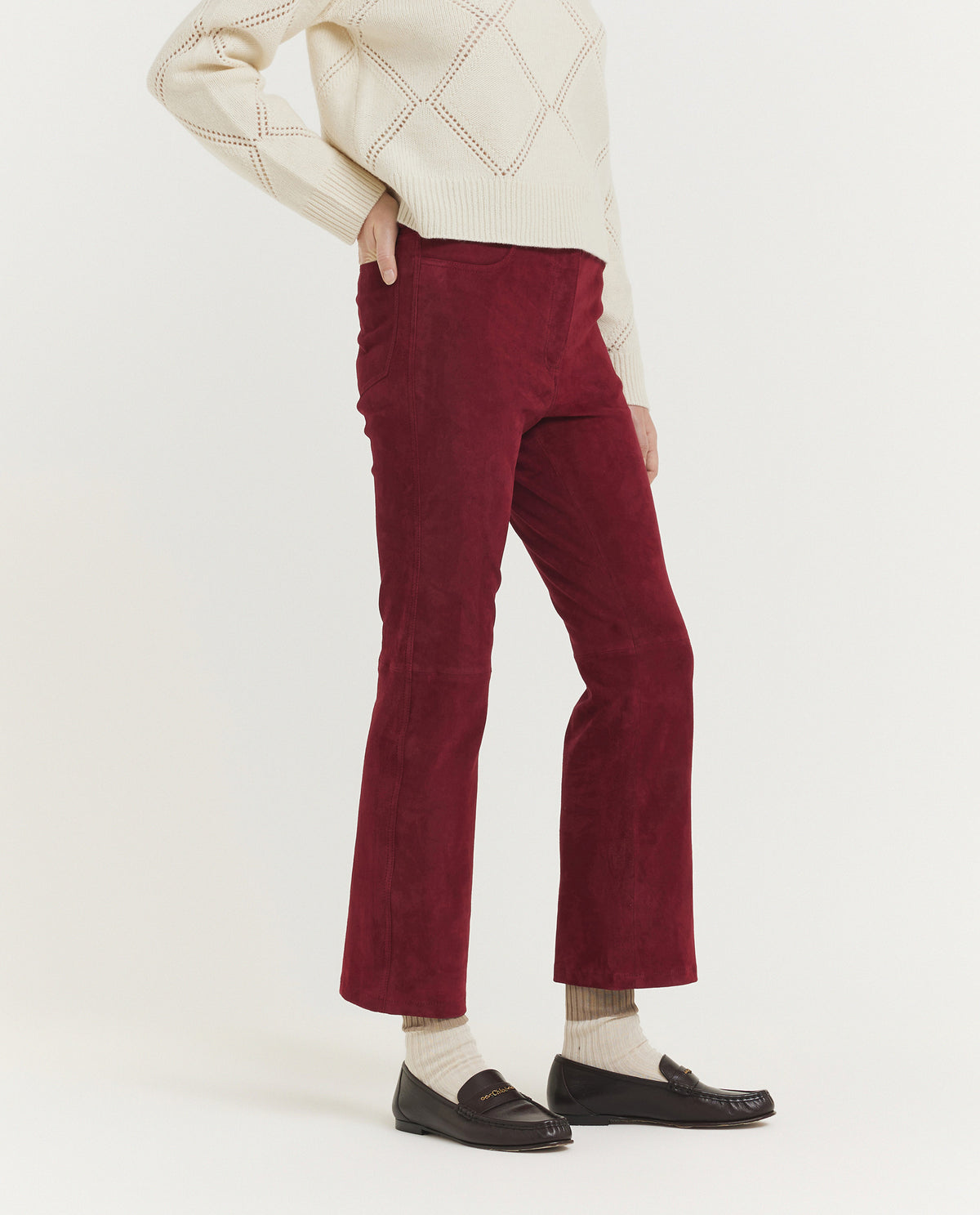 Duke Suede Stretch Broek - Rood