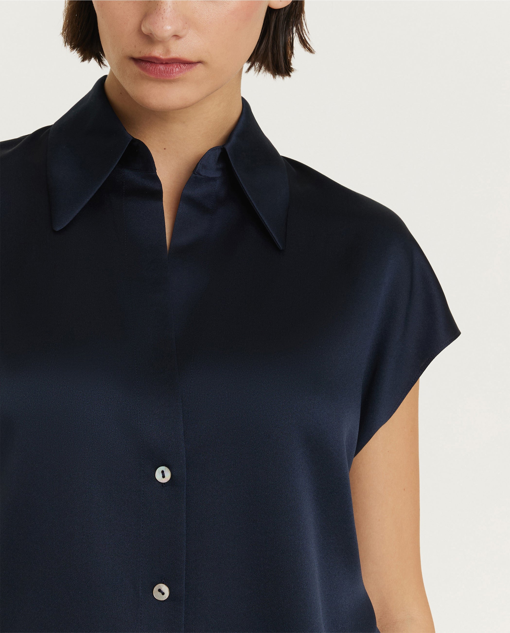 Zijden blouse - Blauw