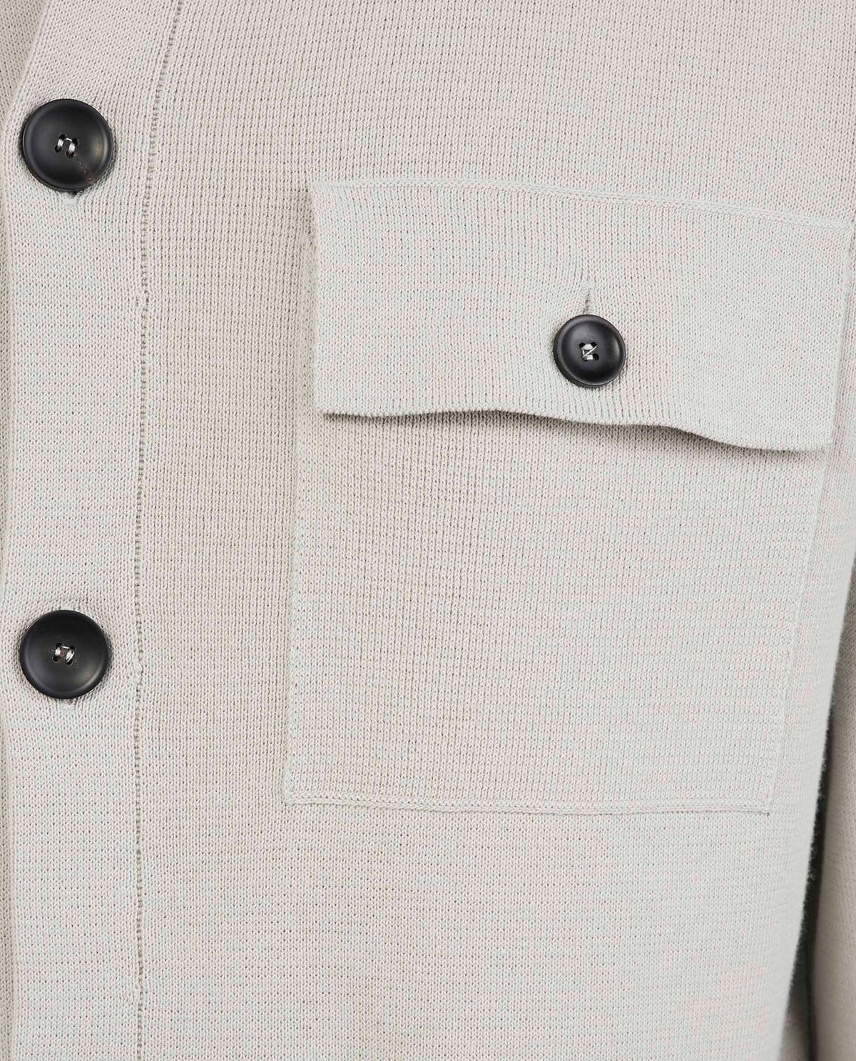 Crepe Shirtjasje - Lichtgrijs