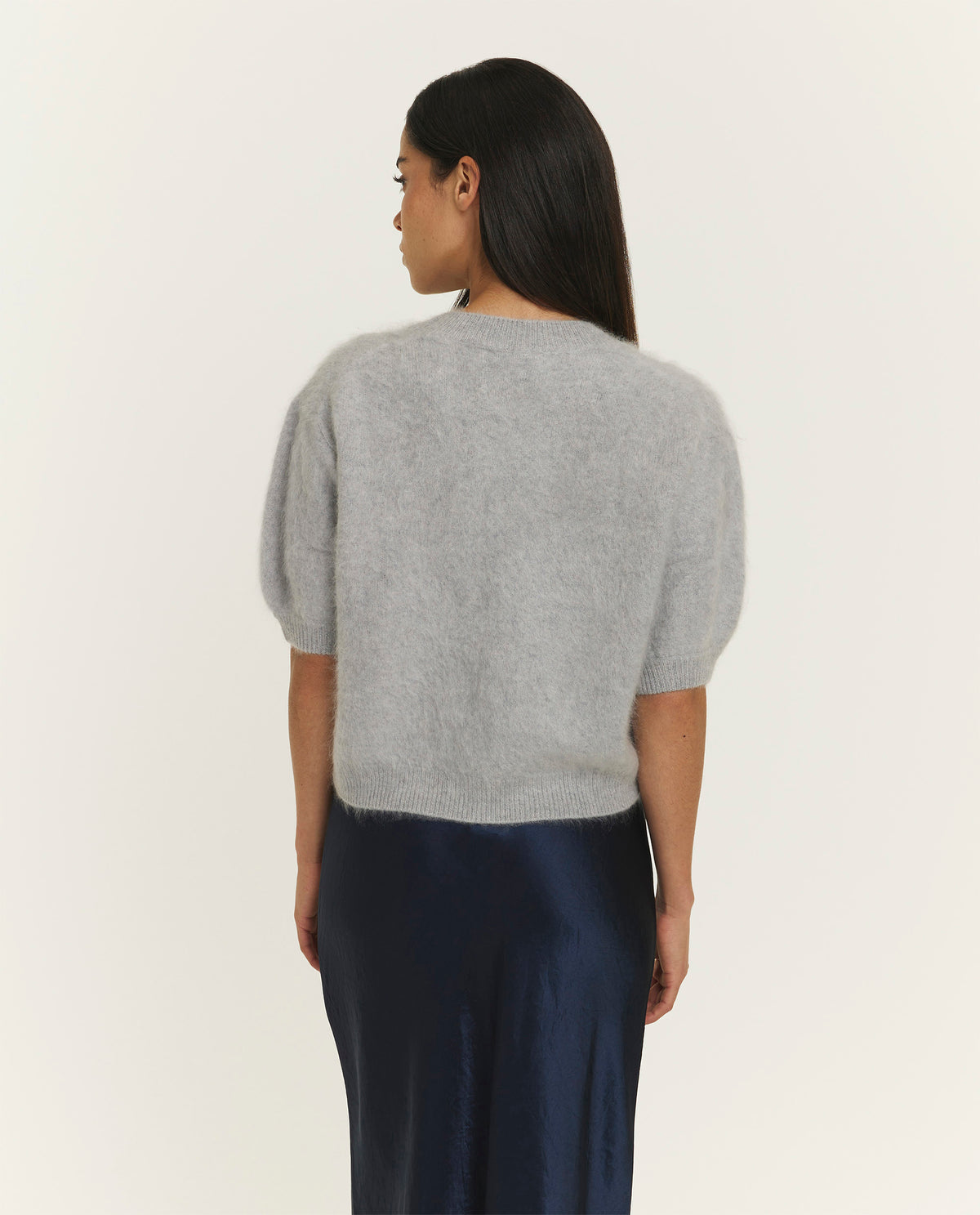 Juniper Korte Mouwen Trui - Lichtgrijs