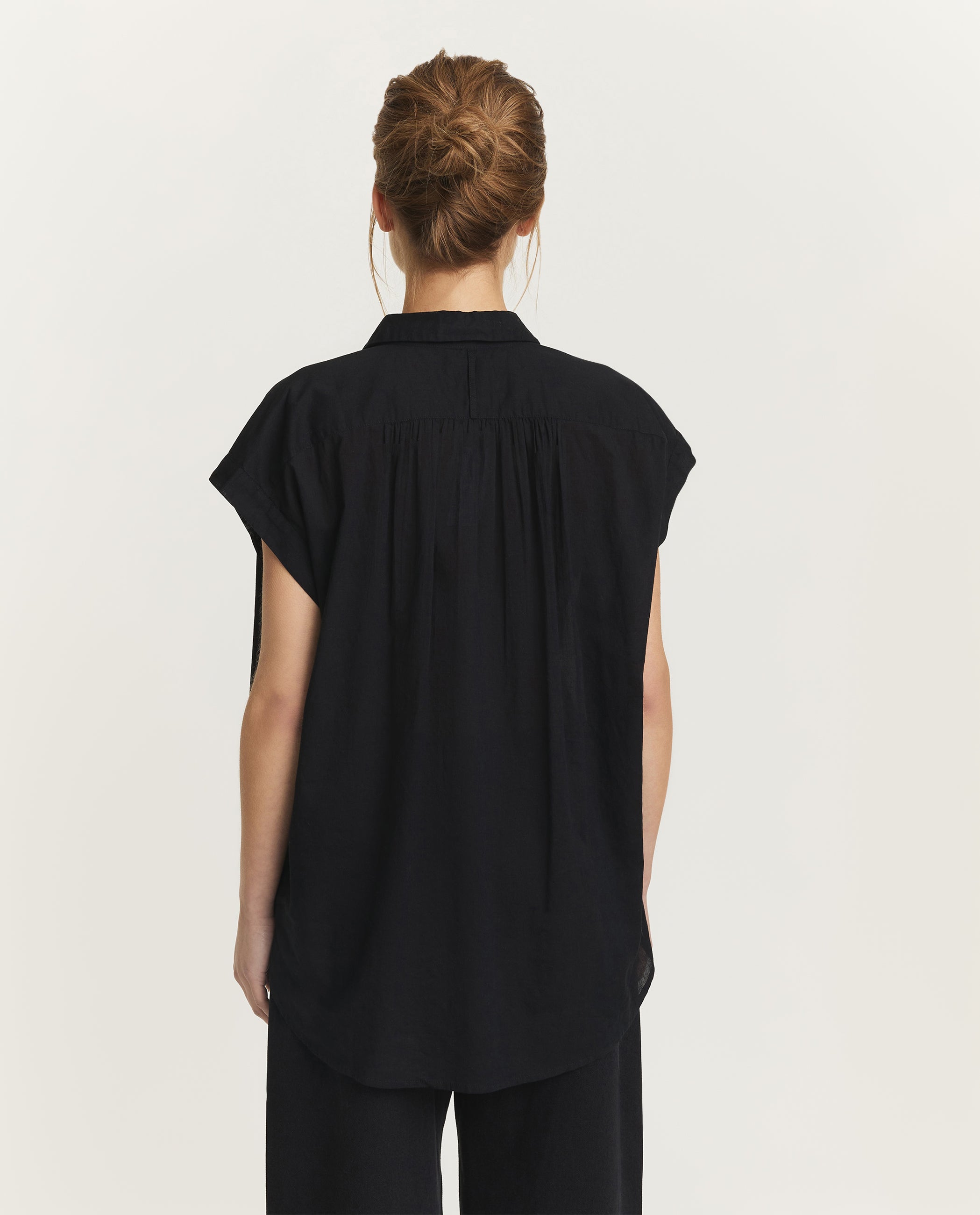 Pleated Oversized Blouse
