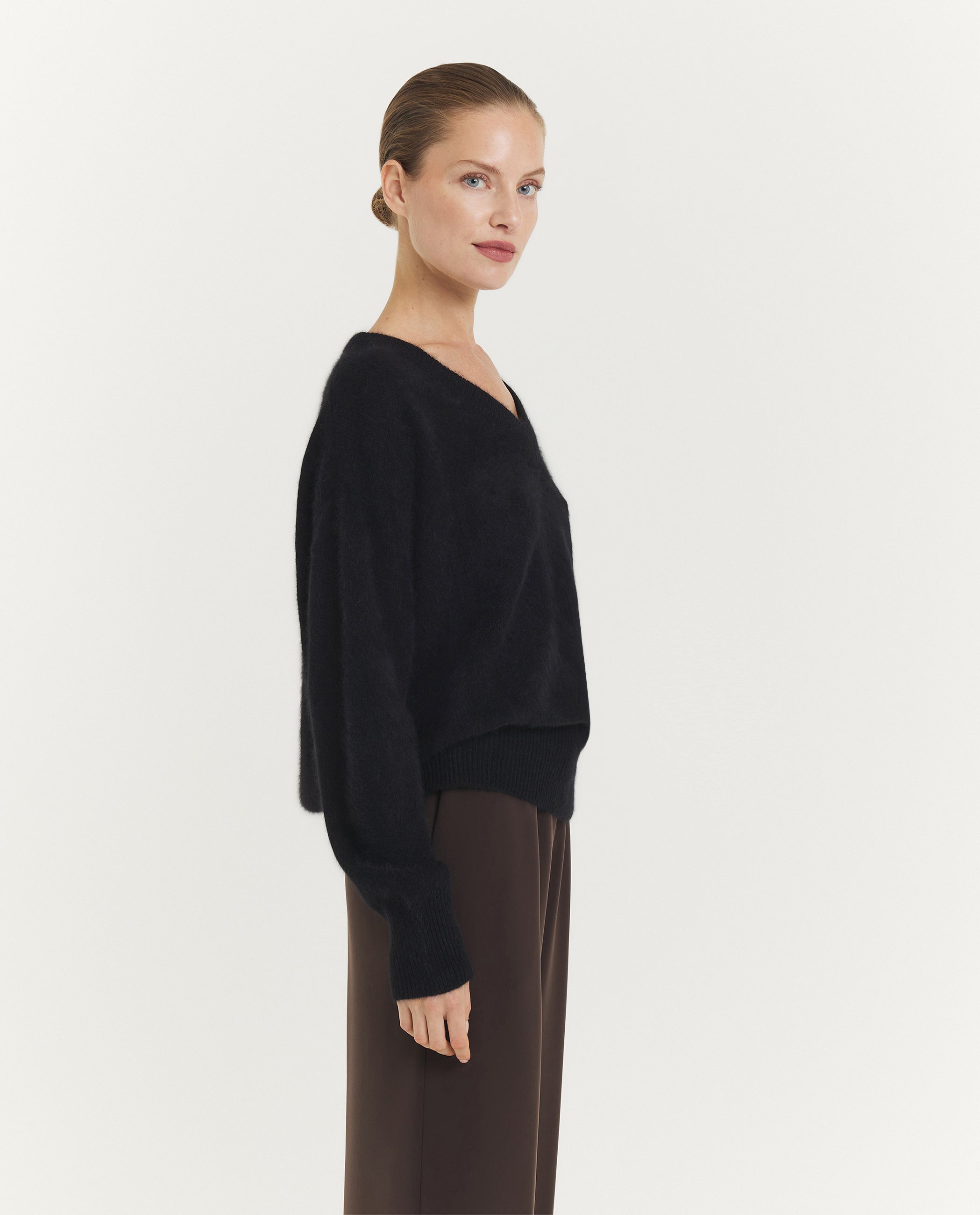 Wool Blend V-Neck Sweater