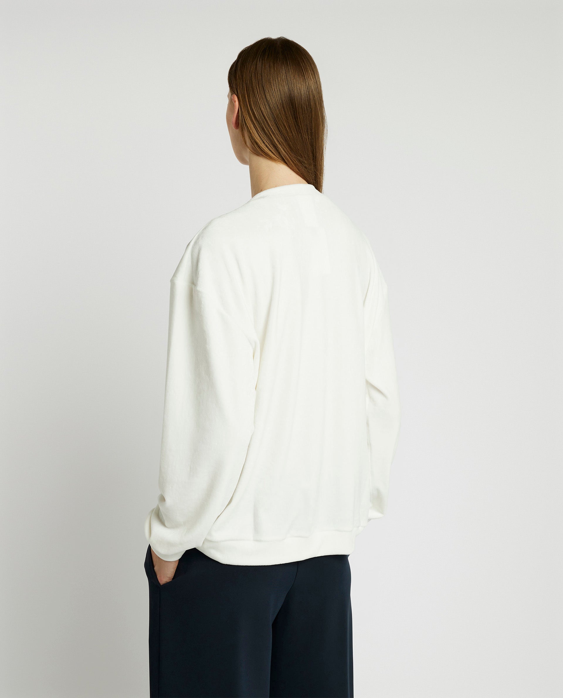 Velvet Crew Neck Sweater