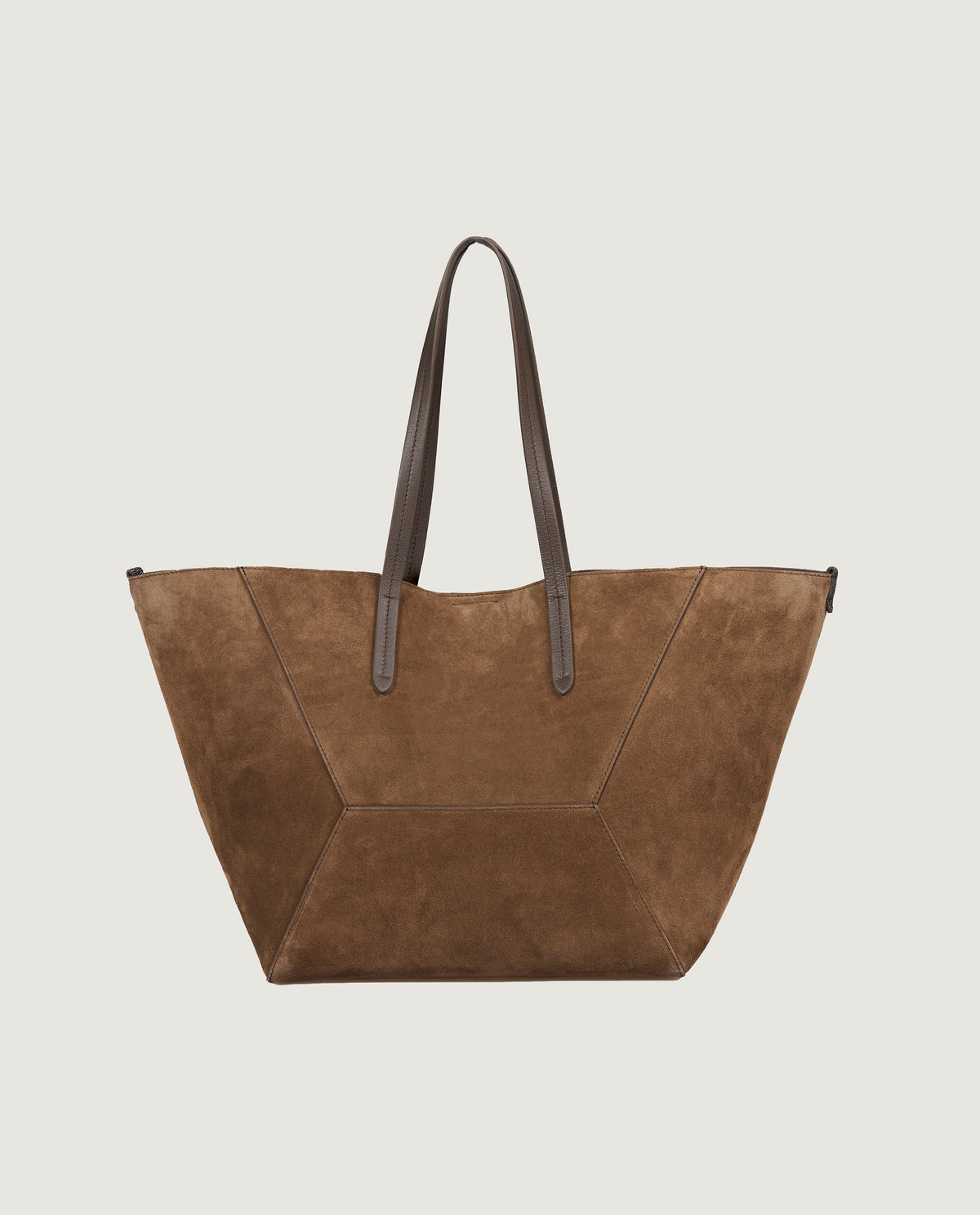 Suède shopper - Bruin
