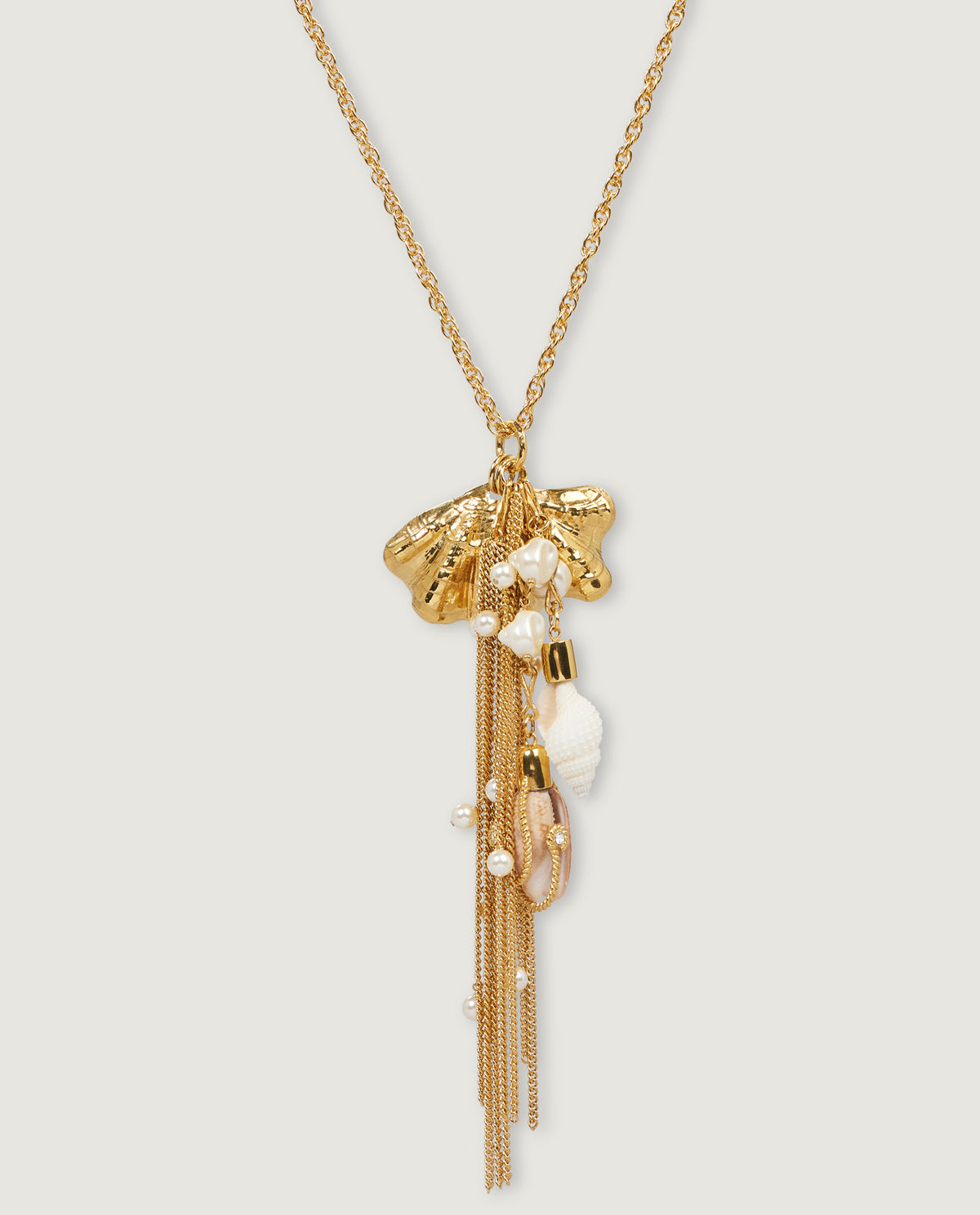 Shells Pendant Necklace - Goud