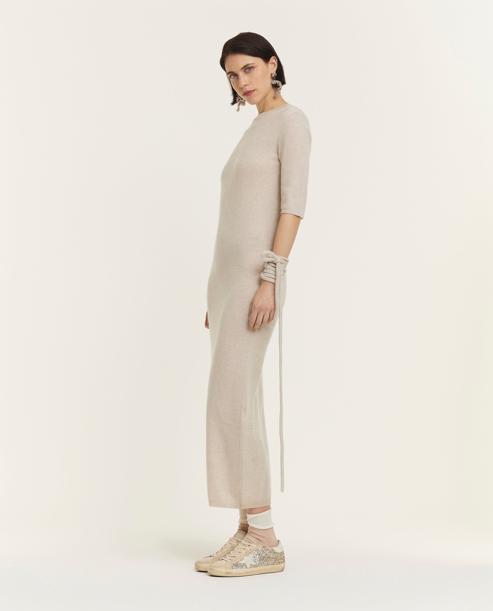 Cashmere Jurk - Ecru