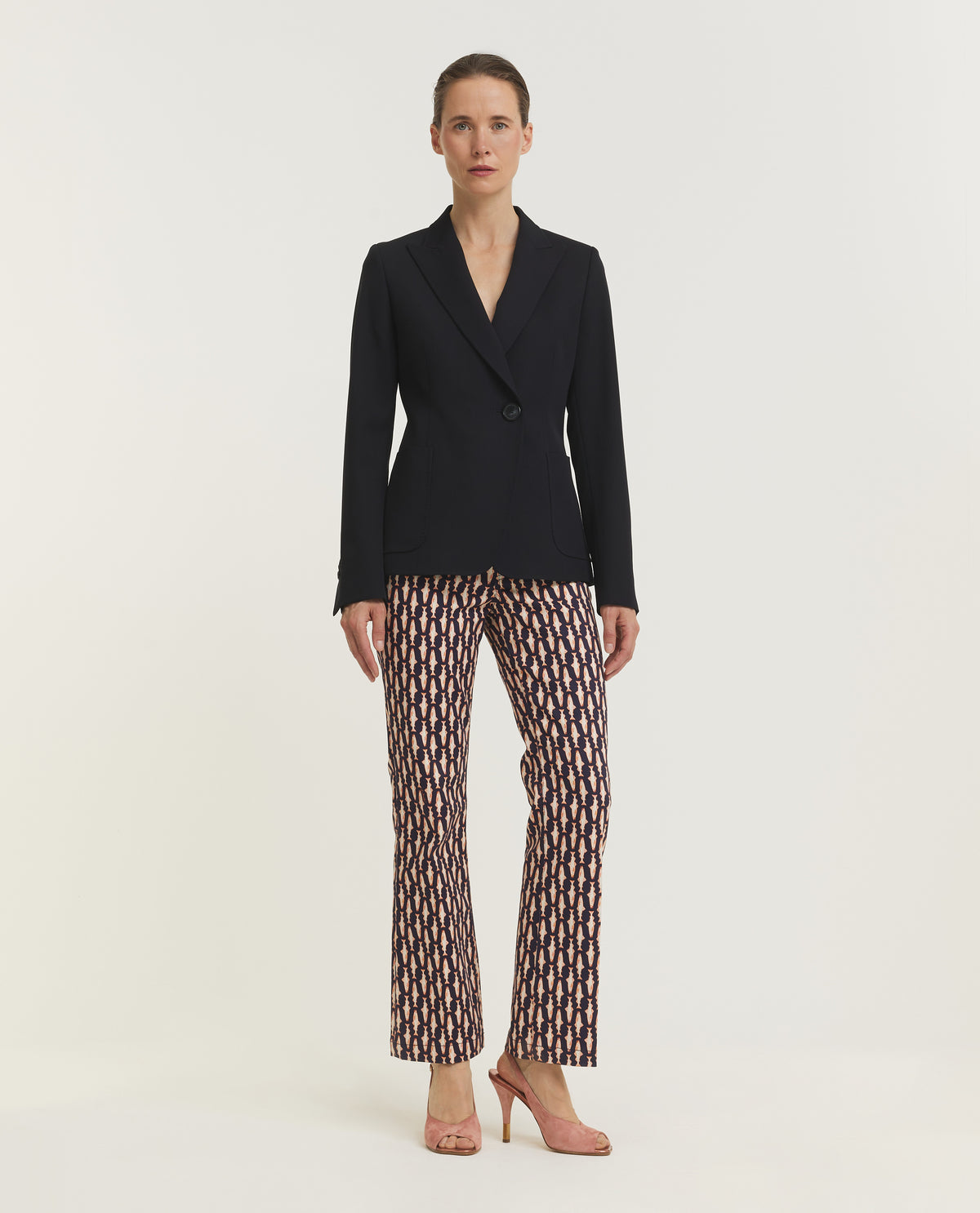 Cropped Flare Broek - Donkerblauw