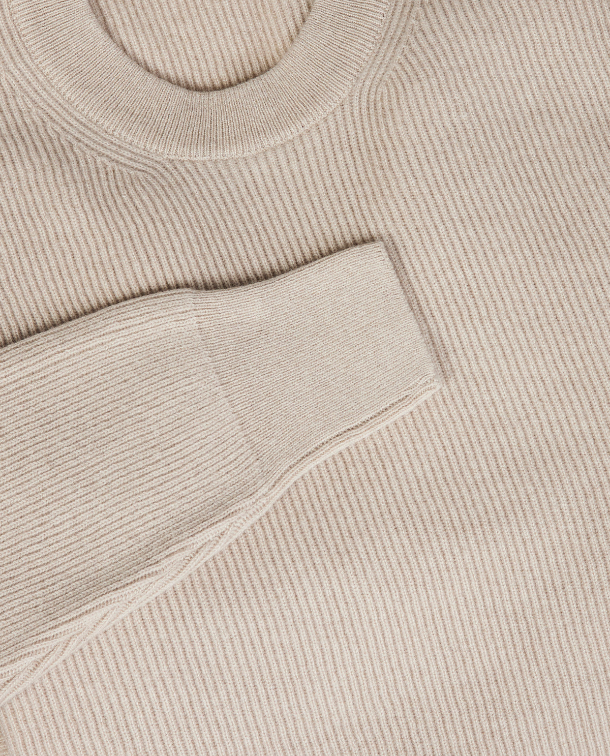 Cashmere Ronde Hals Trui - Lichtbruin