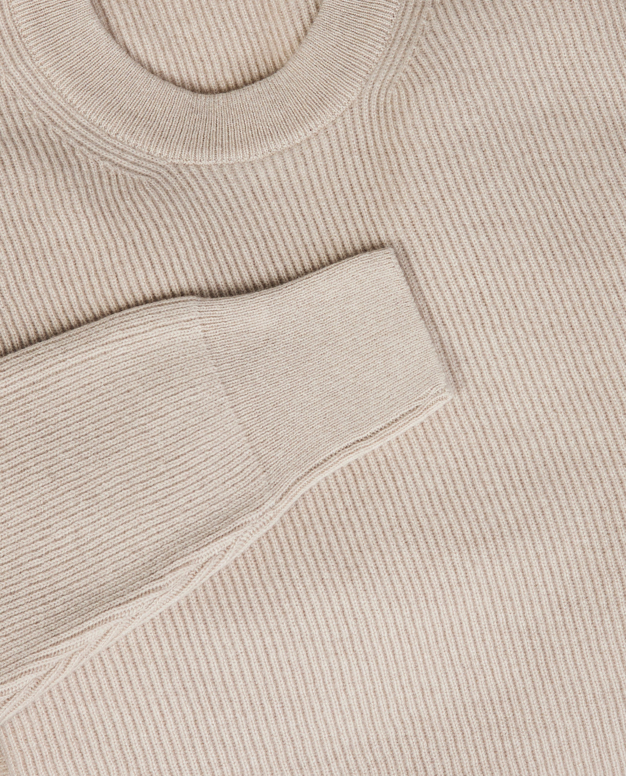 Cashmere Ronde Hals Trui - Lichtbruin