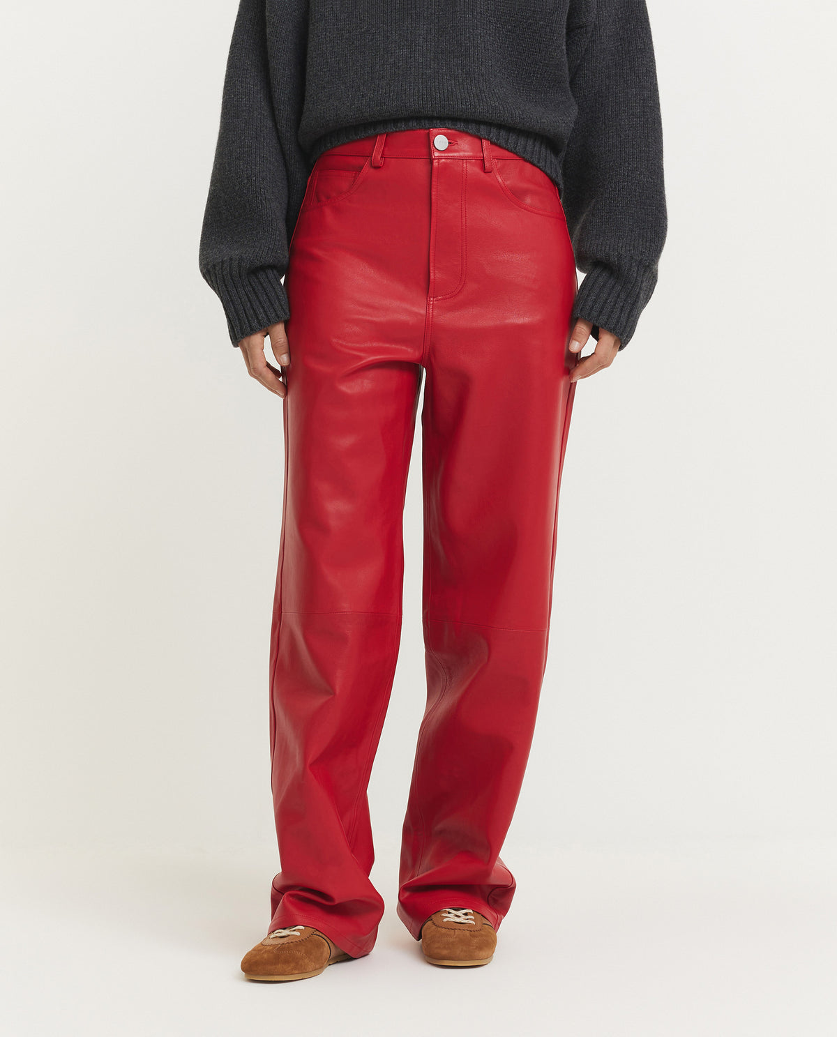 Baggy Leather Trousers