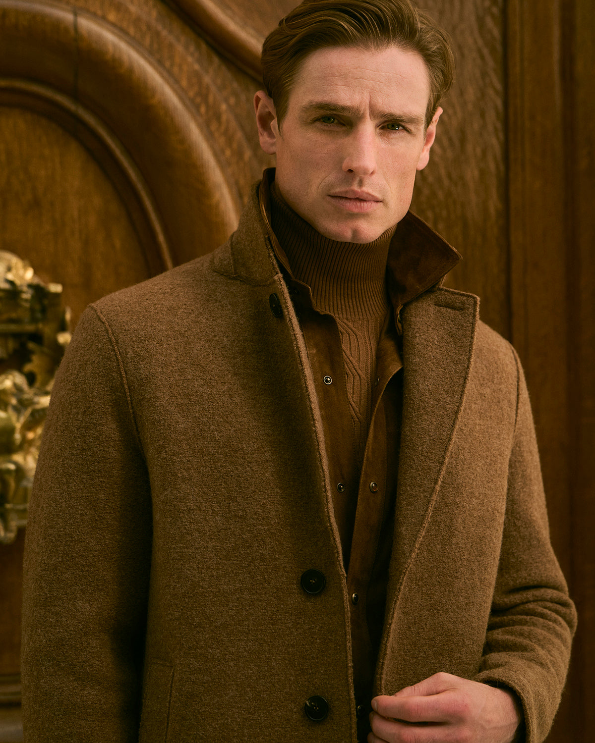 Wollen Overjas - Lichtbruin