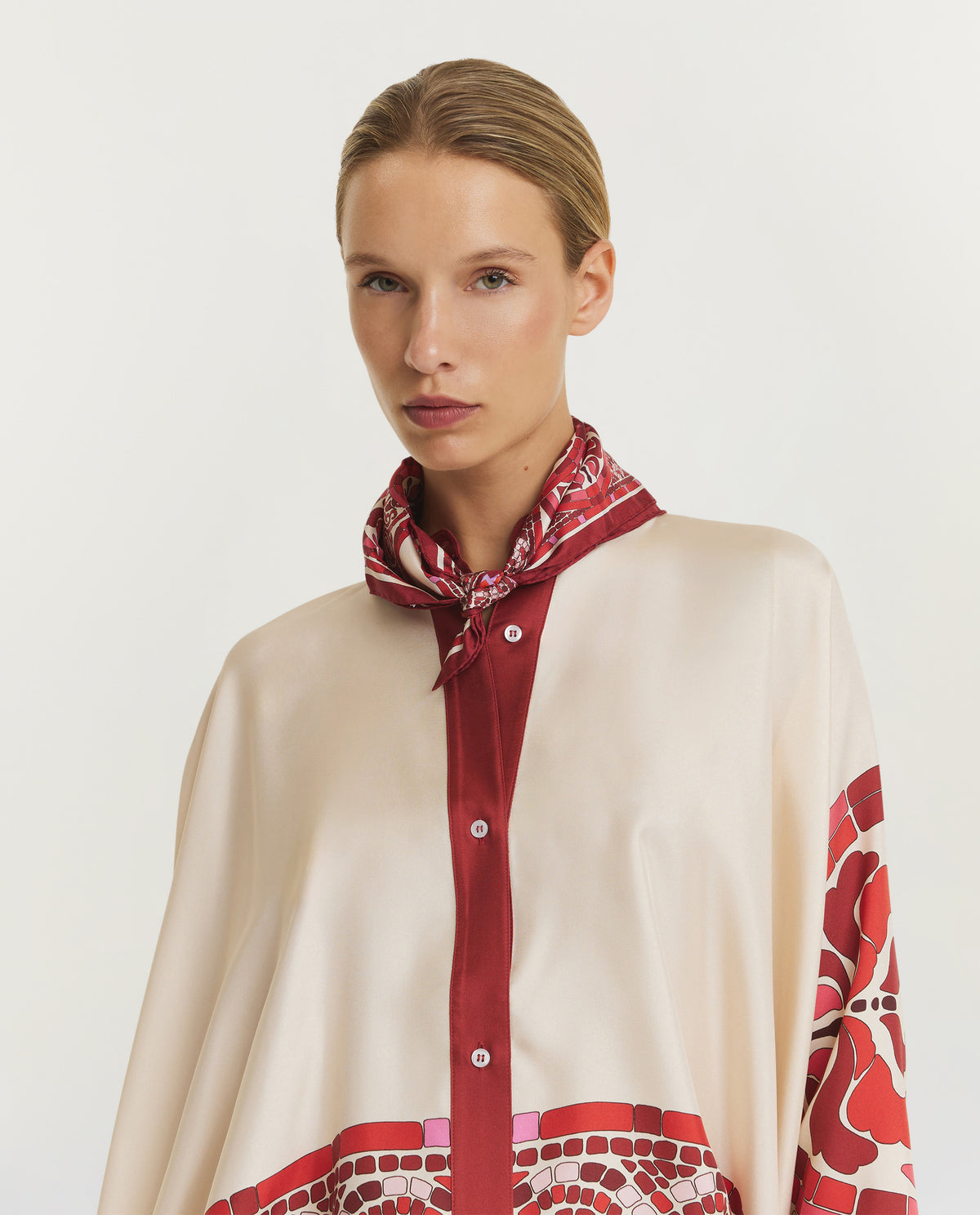 Mini Foulard Cobra Placée - Rood