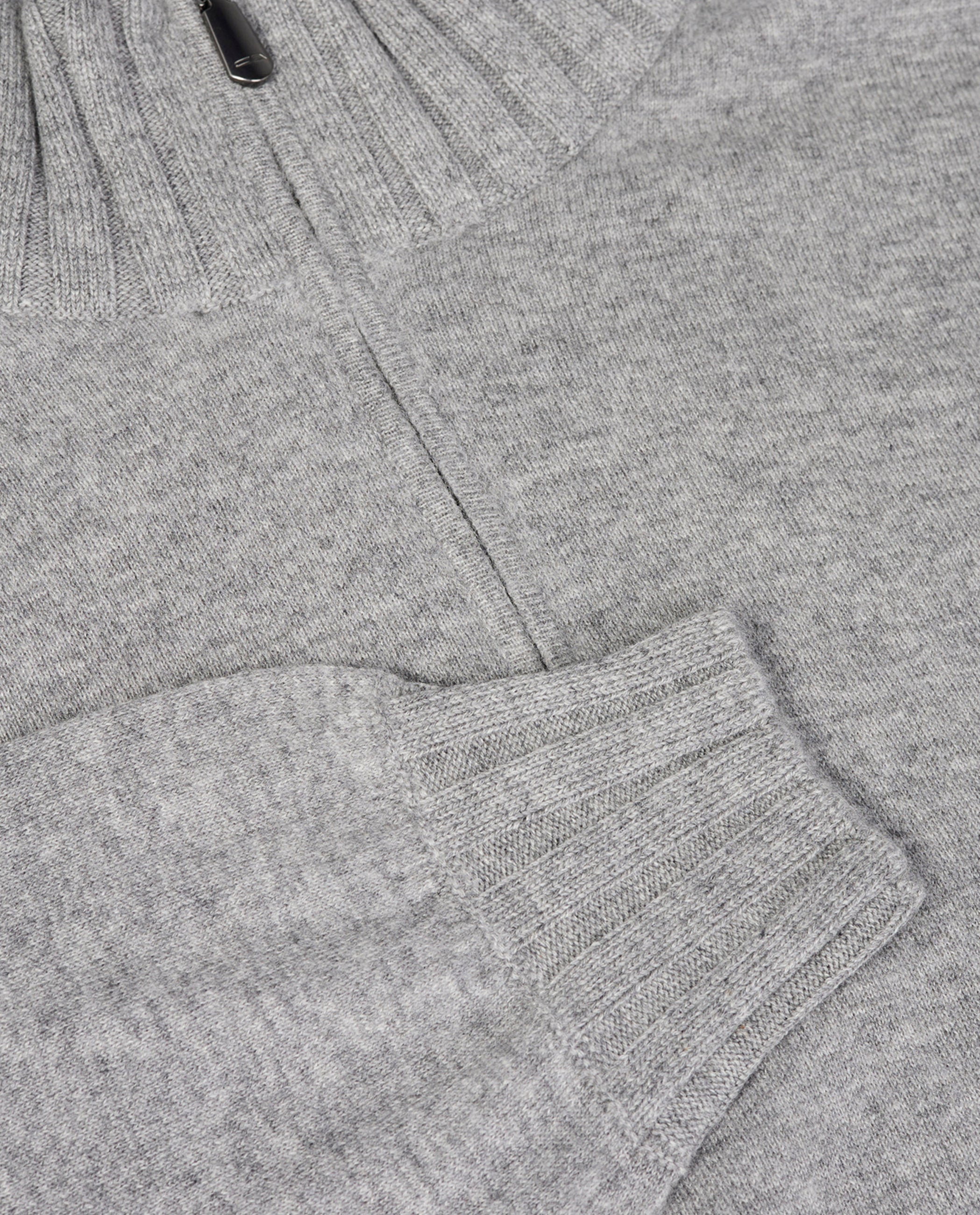 Cashmere Half-Zip Trui - Grijs