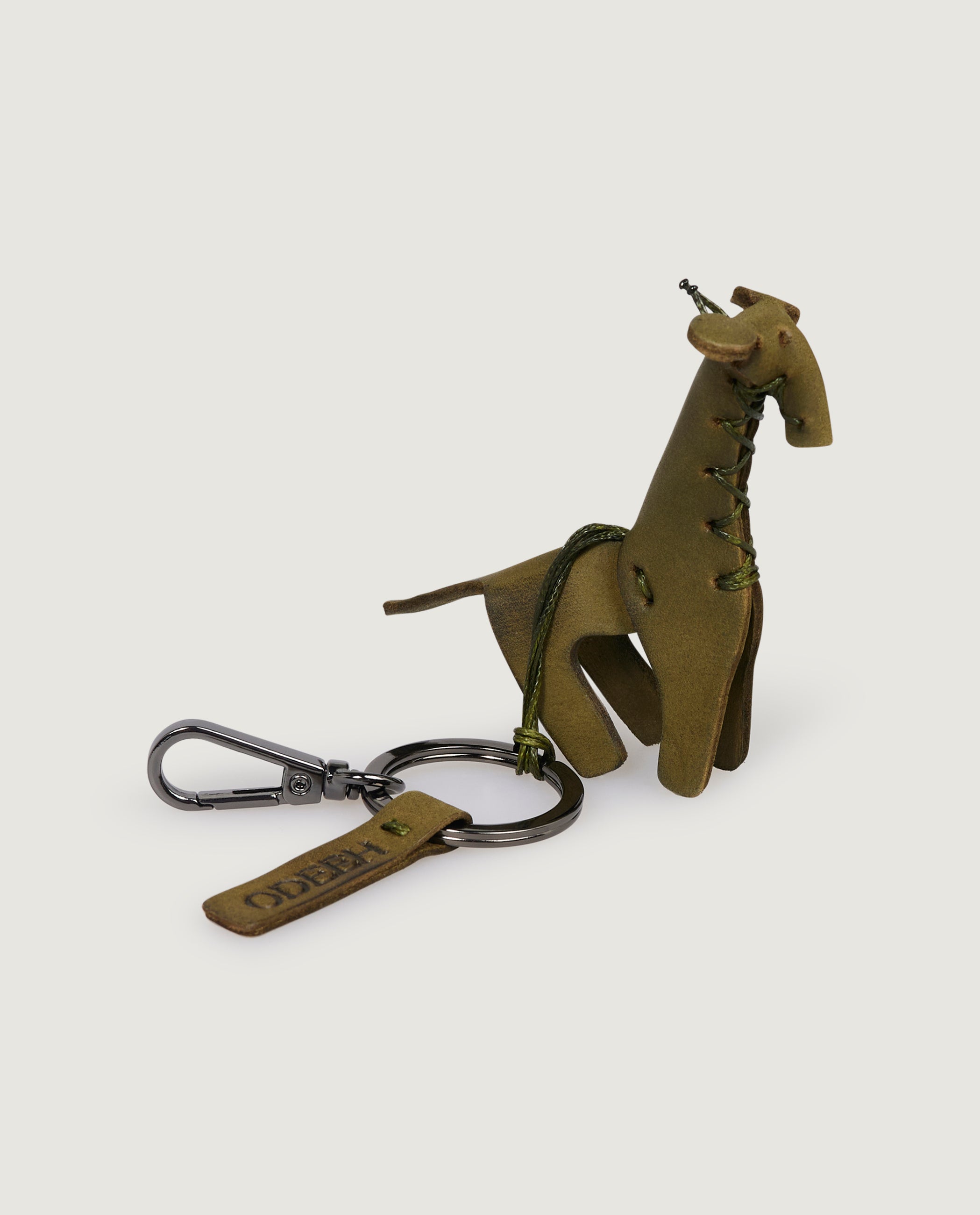Leather Giraffe Keychain