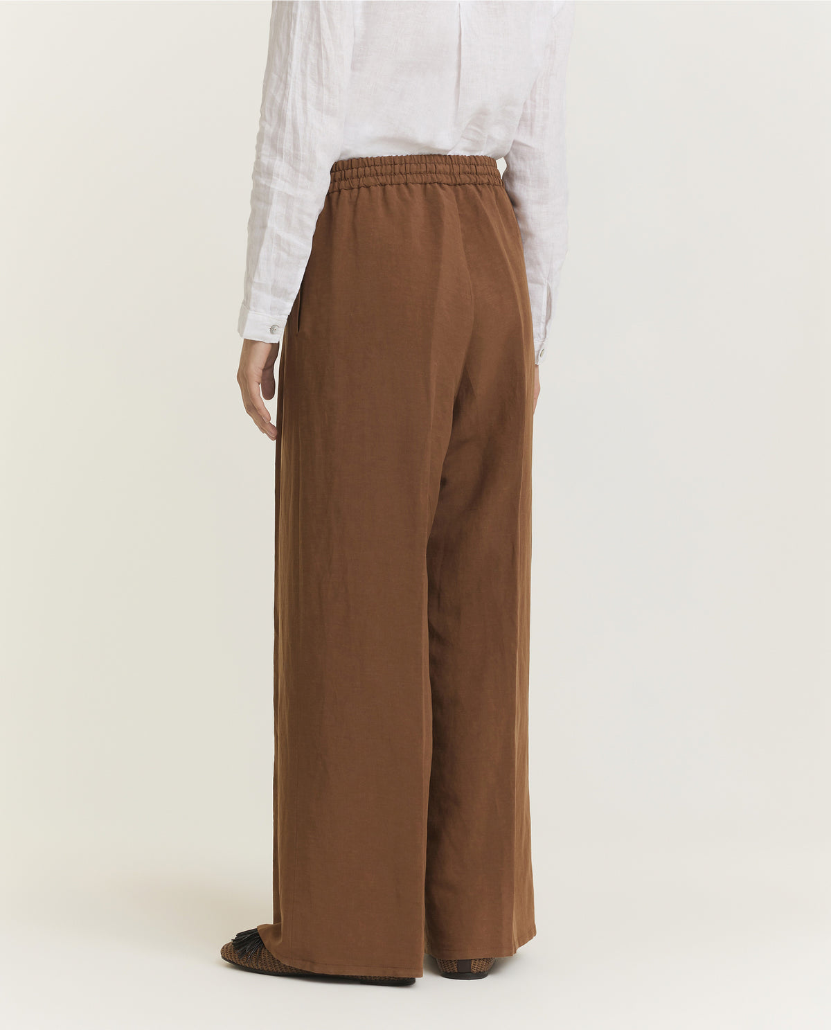 Viscose Linnen Broek - Bruin