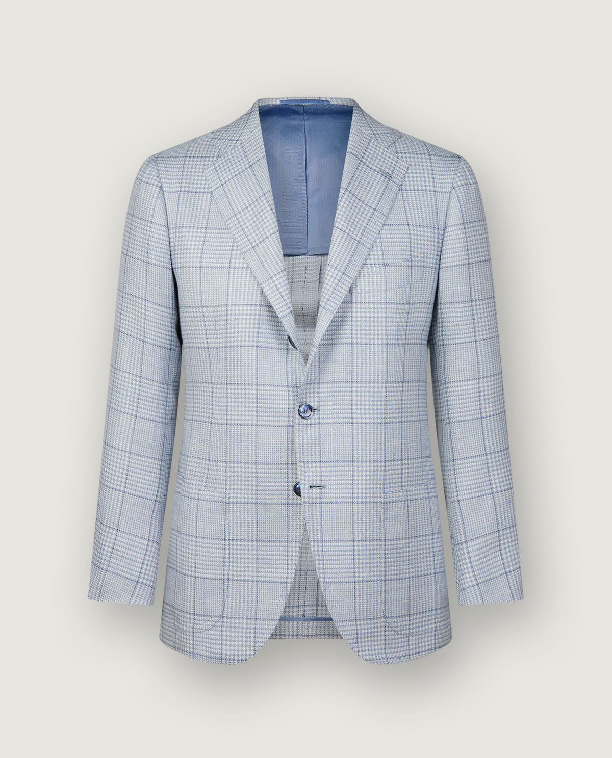 Checked Wool Blend Jacket