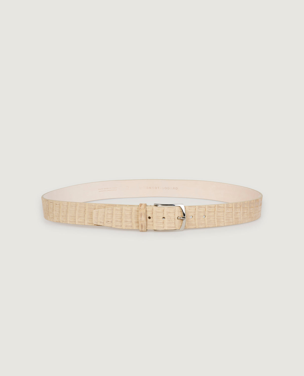 Croco Suede Riem - Lichtbruin