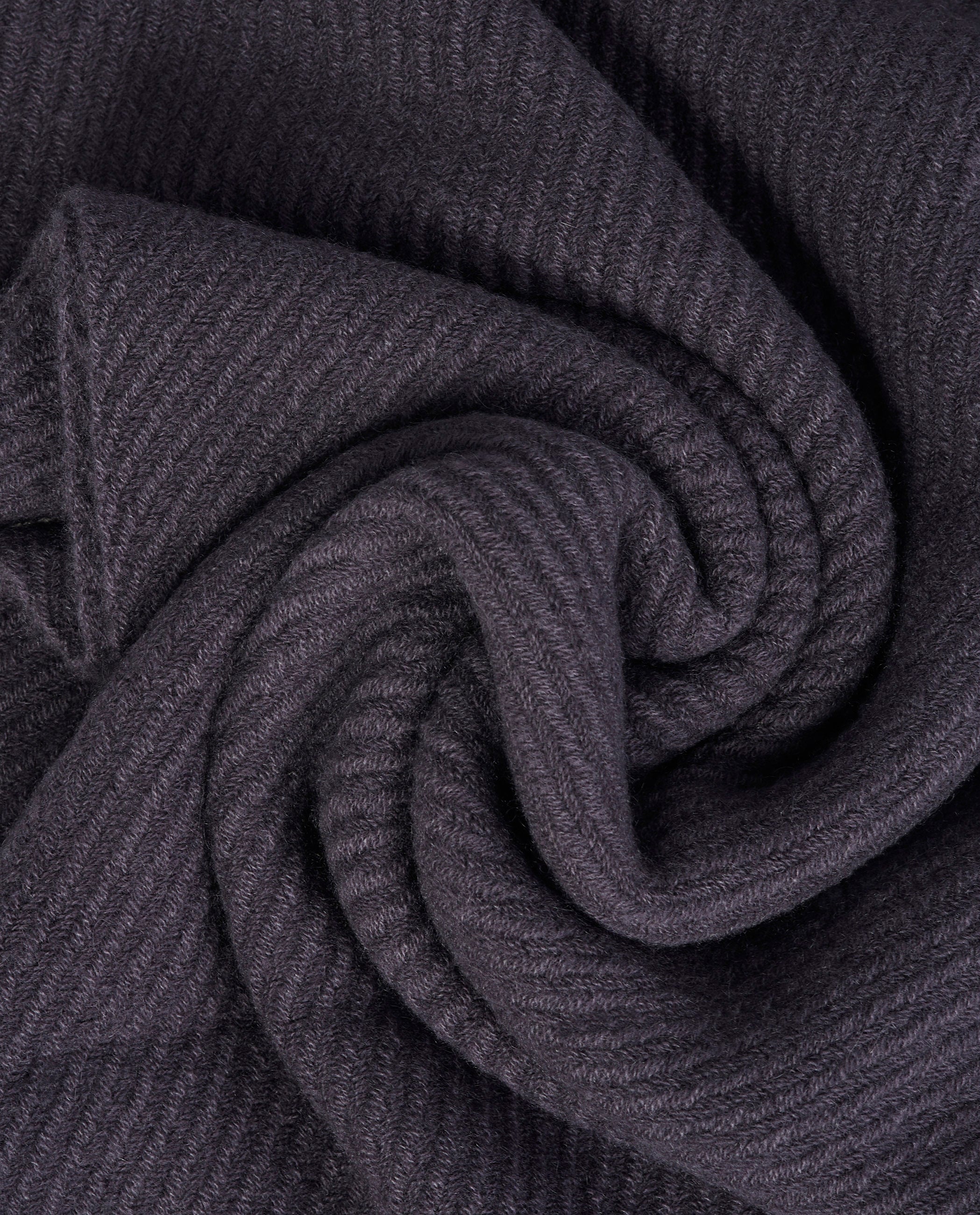 Twill Cashmere Shawl - Donkergrijs