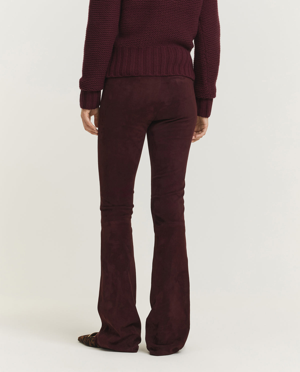 Suède Flare Broek - Paars